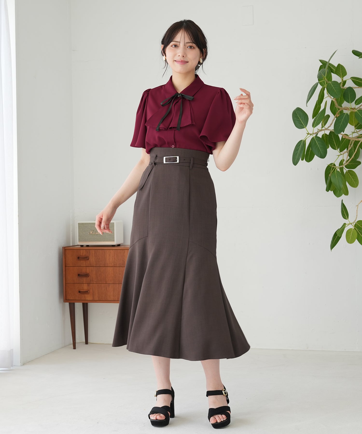 ワイン　model：164　着用サイズ：M
