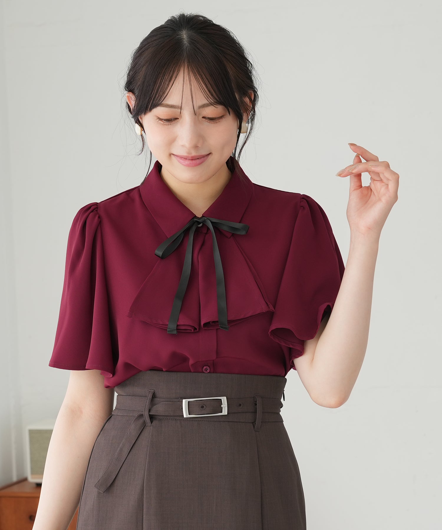 ワイン　model：164　着用サイズ：M