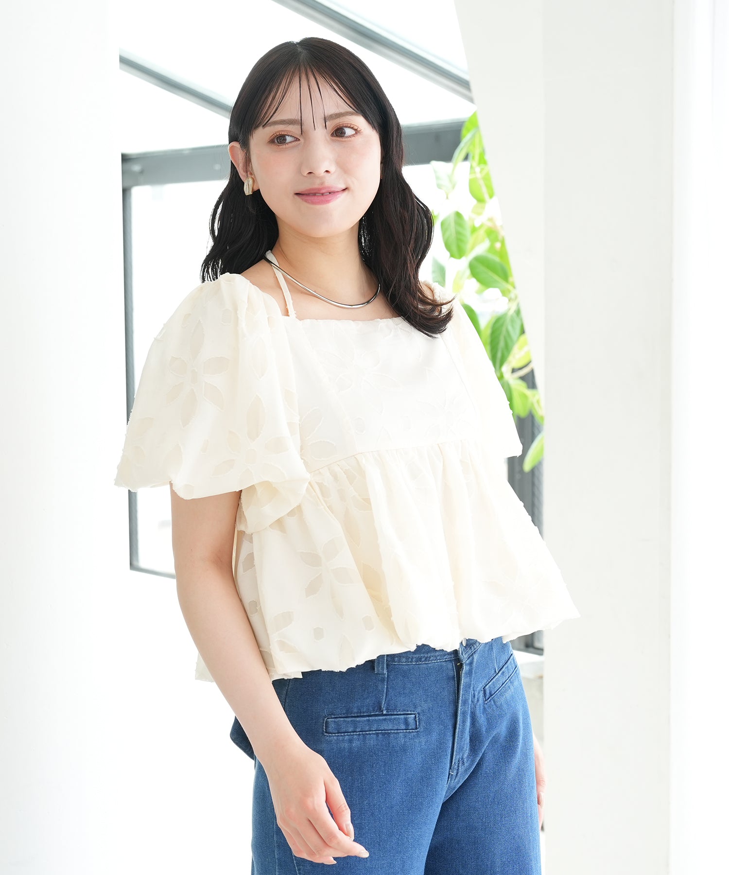 ホワイト　model：164　着用サイズ：M