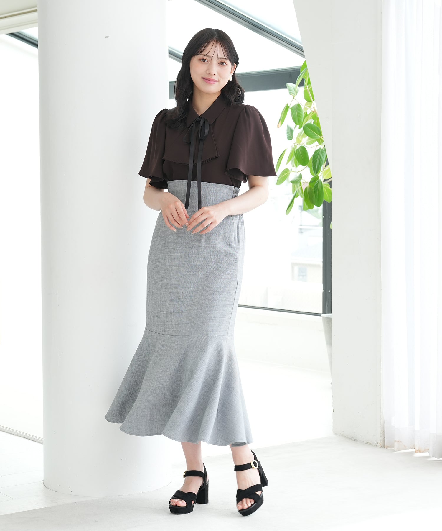 ブラウン　model：164　着用サイズ：M