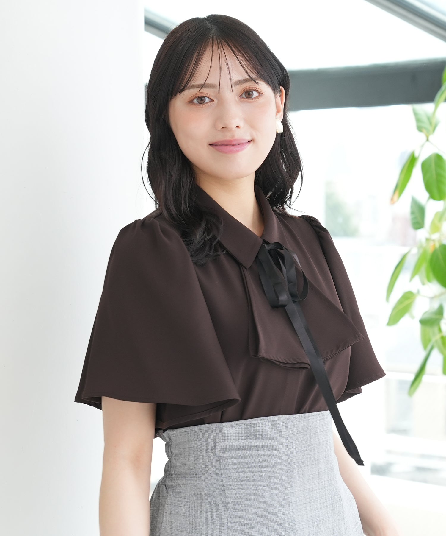ブラウン　model：164　着用サイズ：M