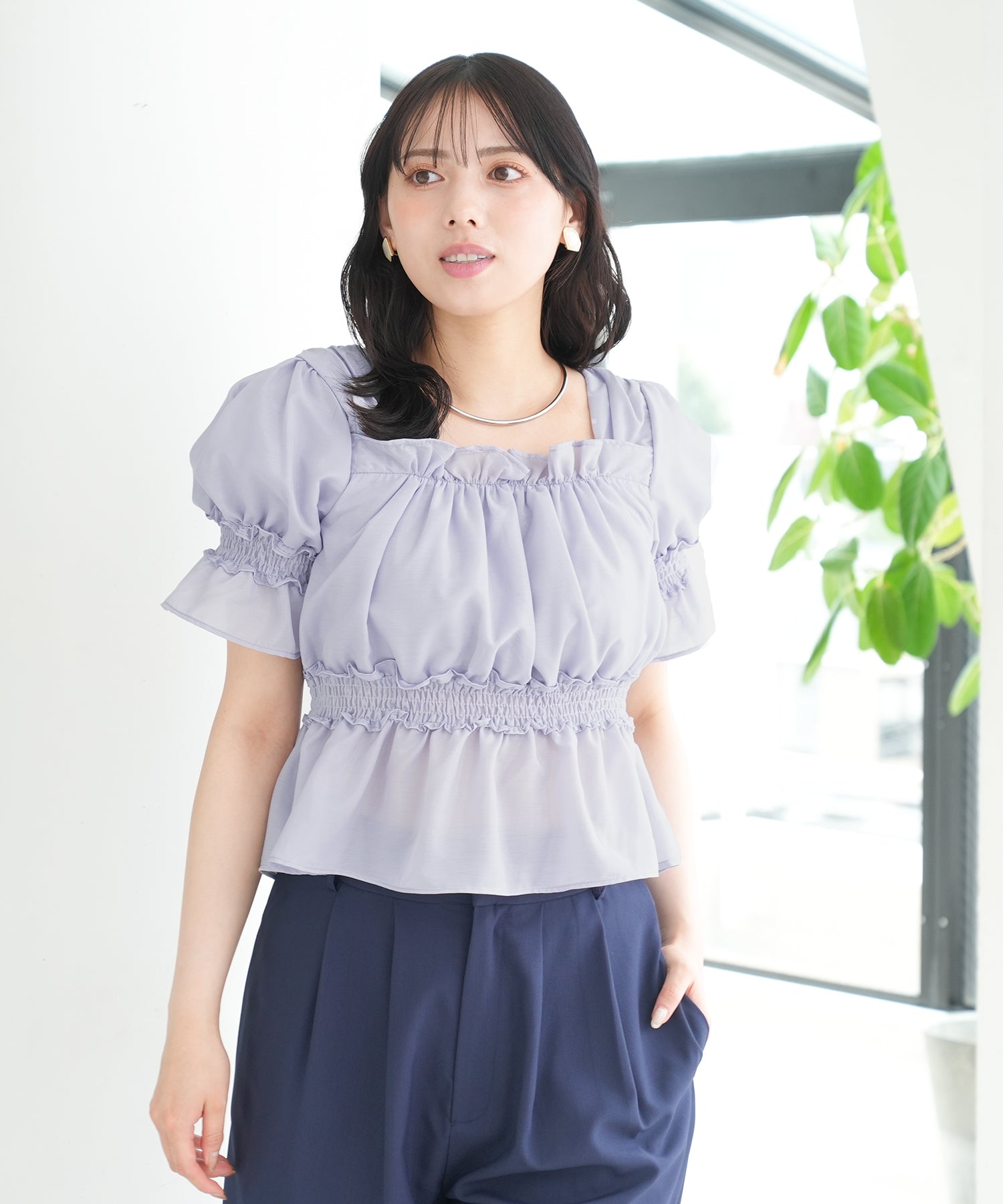 ラベンダー　model：164　着用サイズ：M