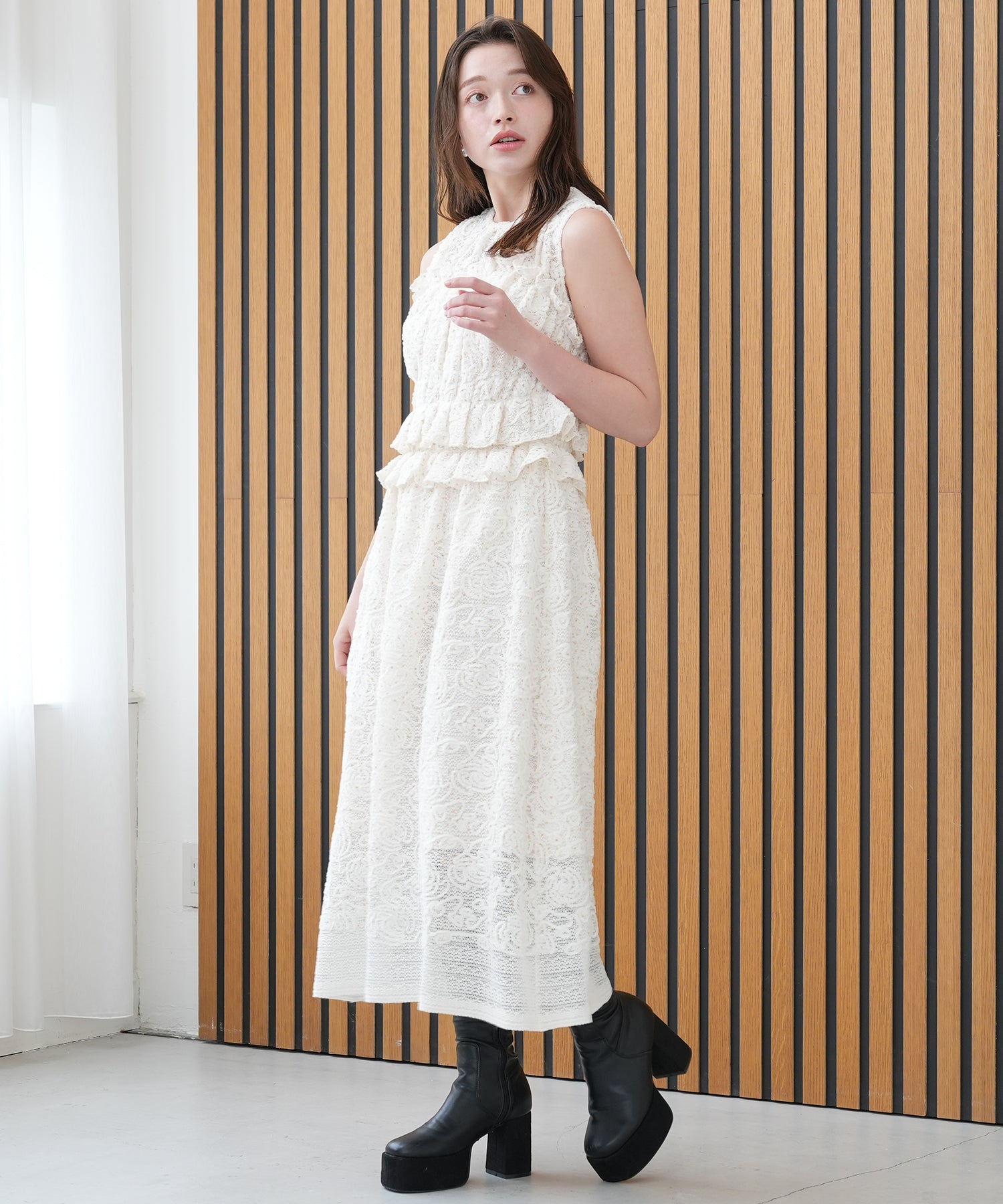 アイボリー　model:162cm  着用サイズ：M