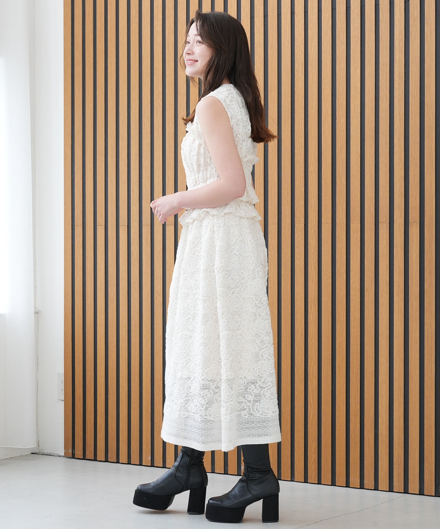 アイボリー　model:162cm  着用サイズ：M