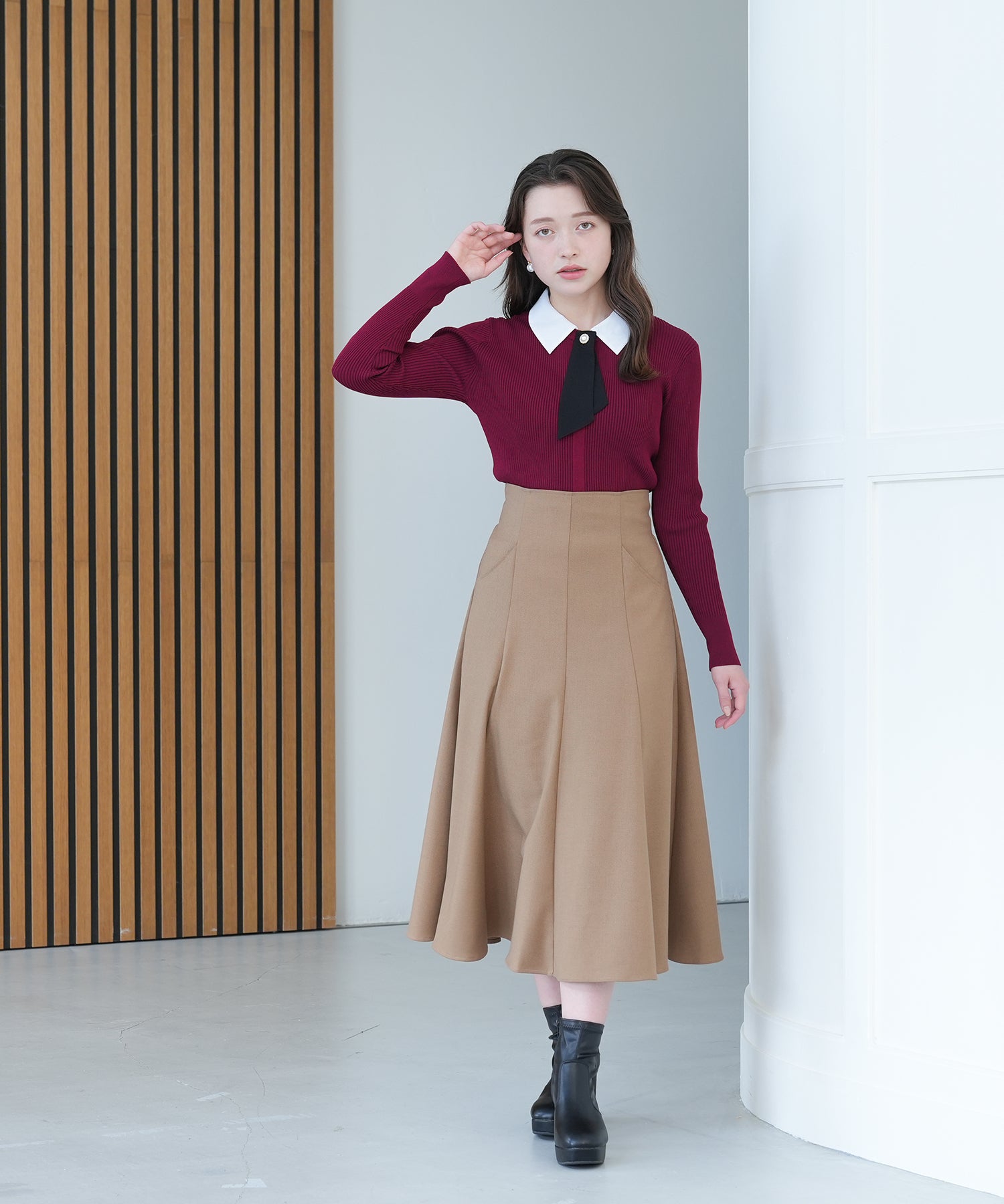 ワイン　model：162　着用サイズ：M