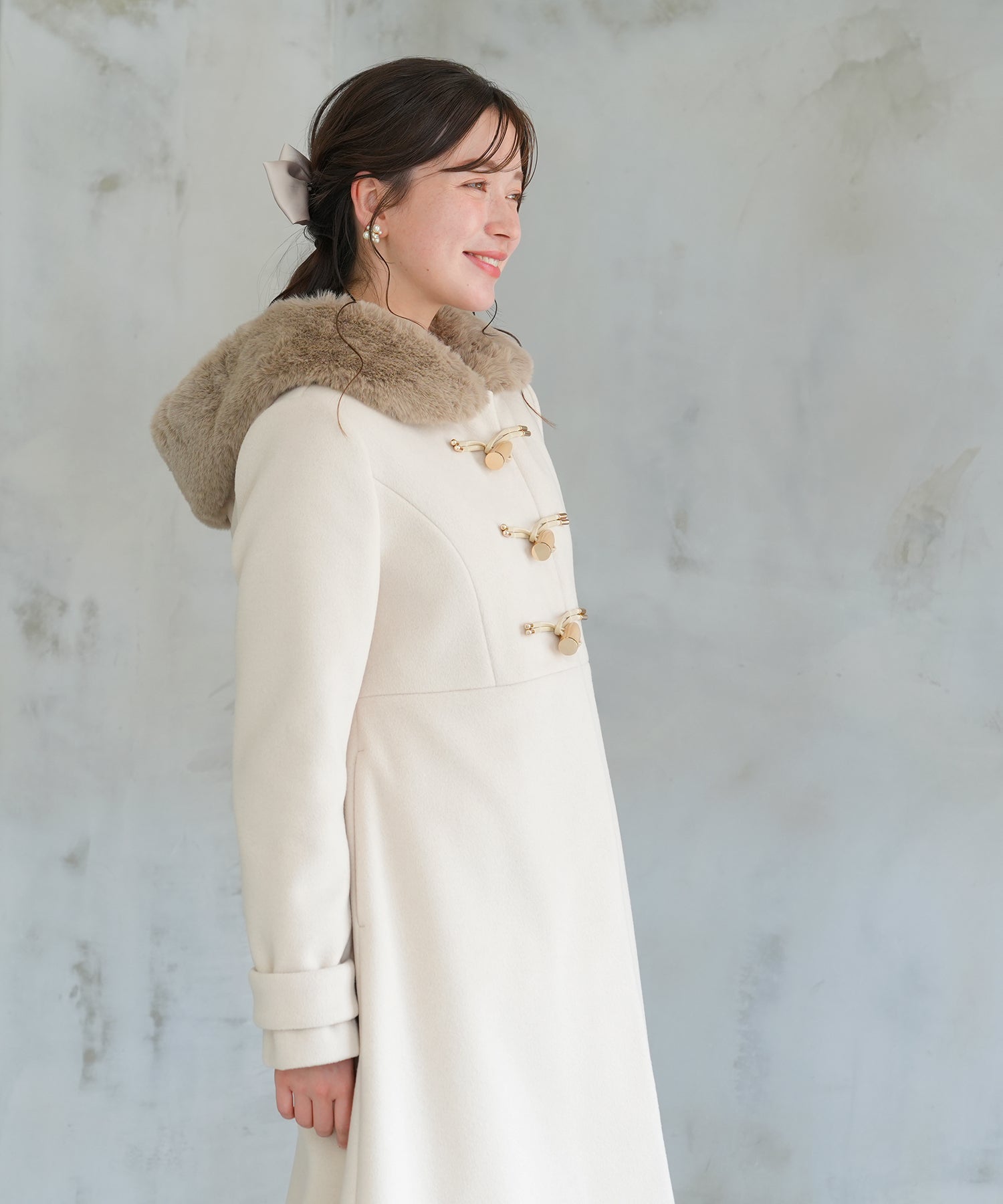 ベージュ　model：162　着用サイズ：M