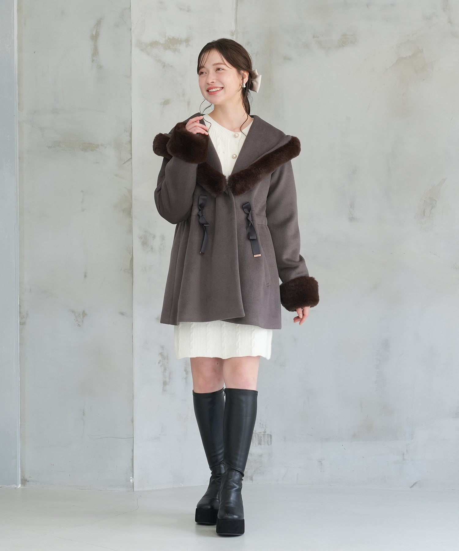 ブラウン　model：162　着用サイズ：M