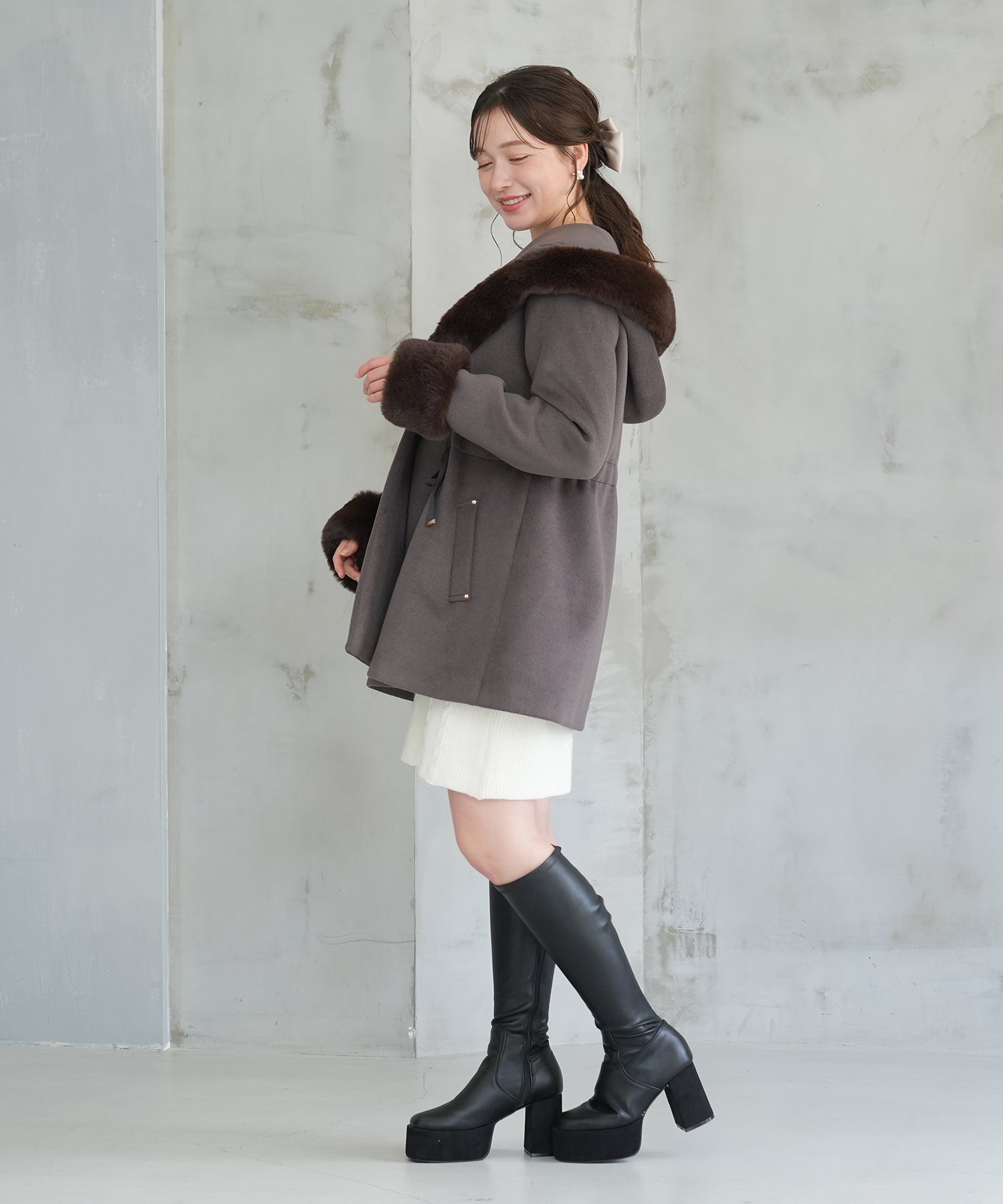 ブラウン　model：162　着用サイズ：M