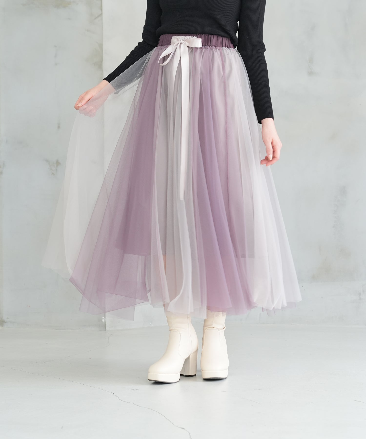 パープル　model:162　着用サイズ：M