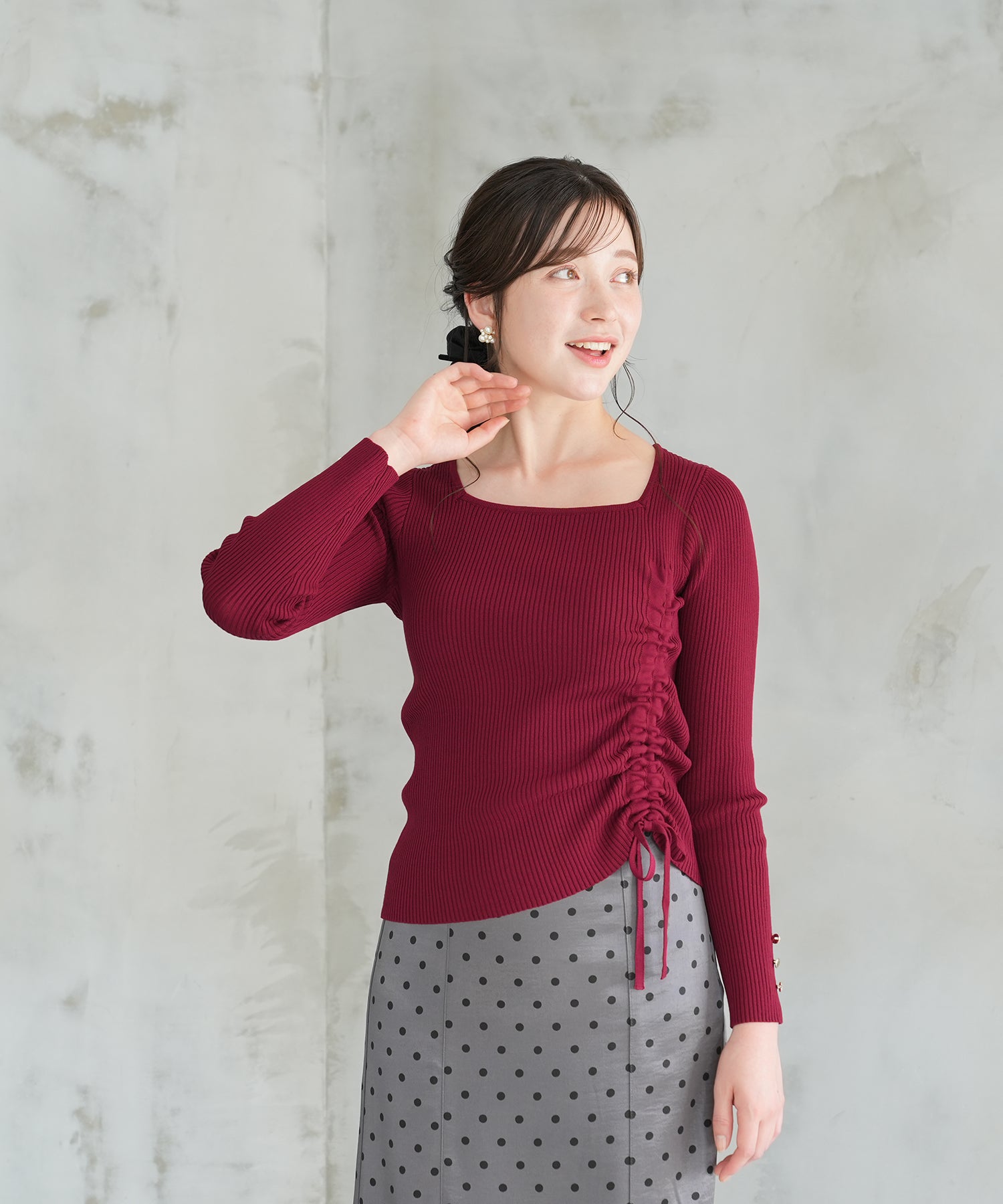 ワイン　model：162　着用サイズ：M