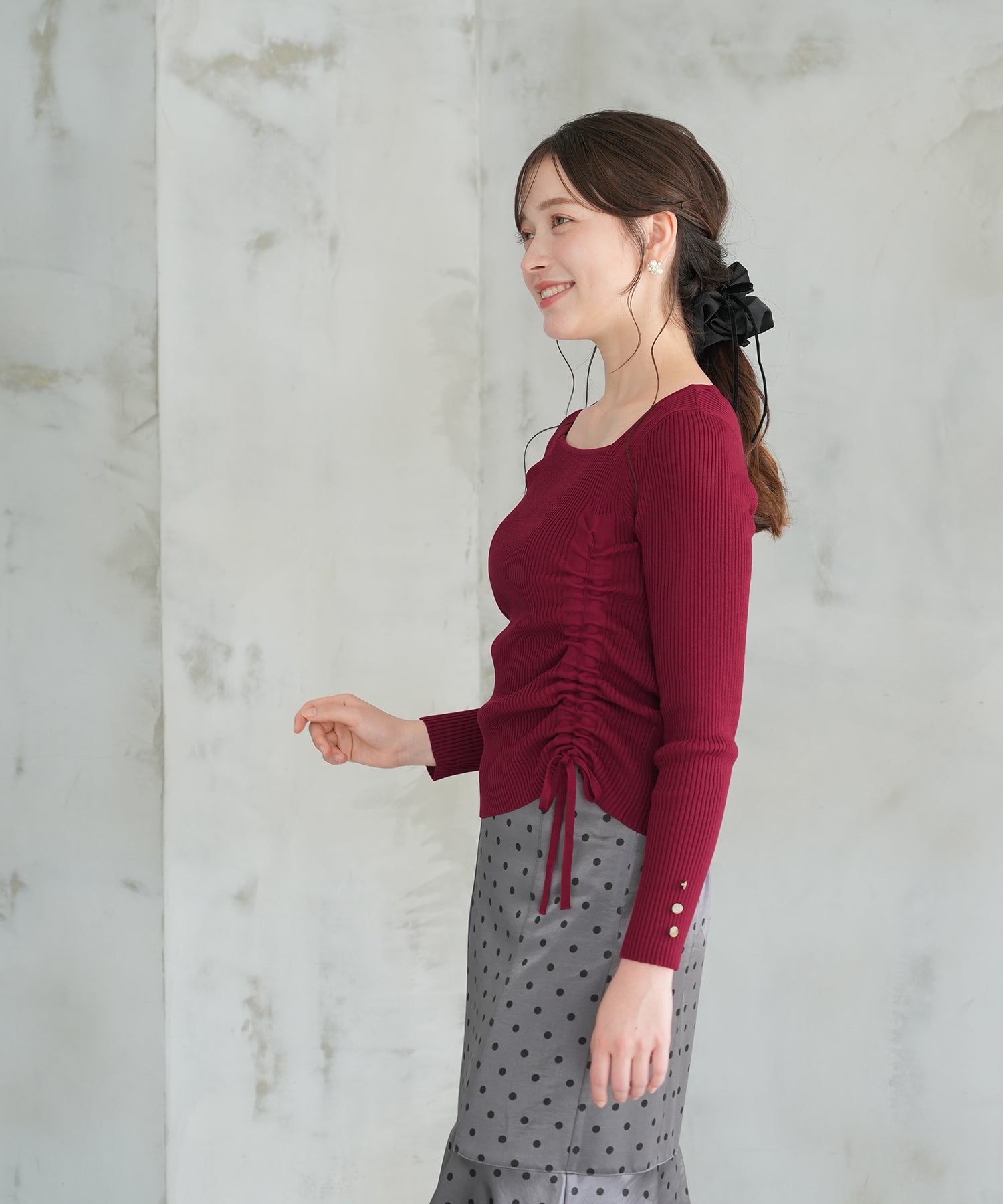 ワイン　model：162　着用サイズ：M