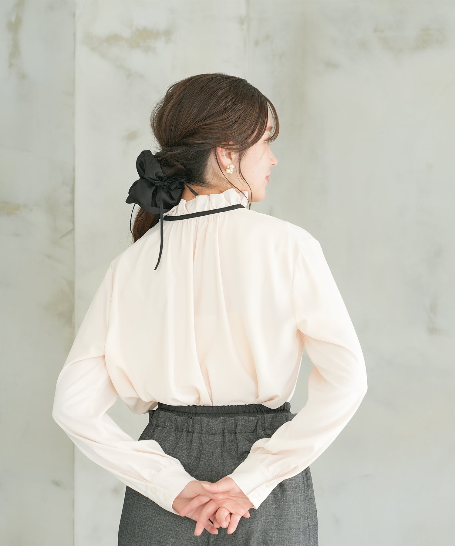 ベージュ　model：162cm　着用サイズ：M