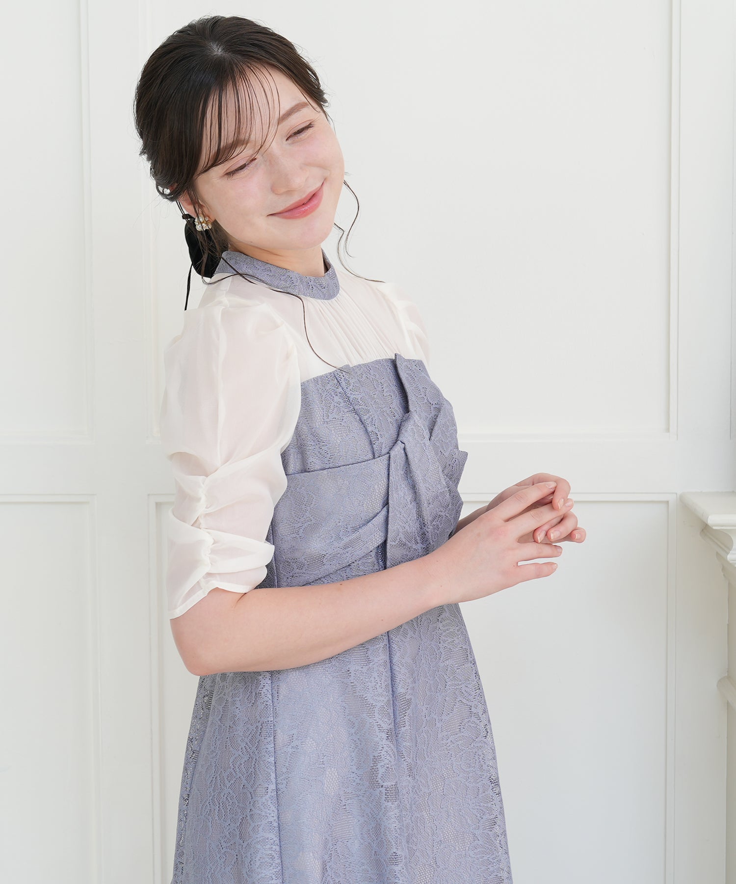 ブルー　model:162cm 着用サイズ：M