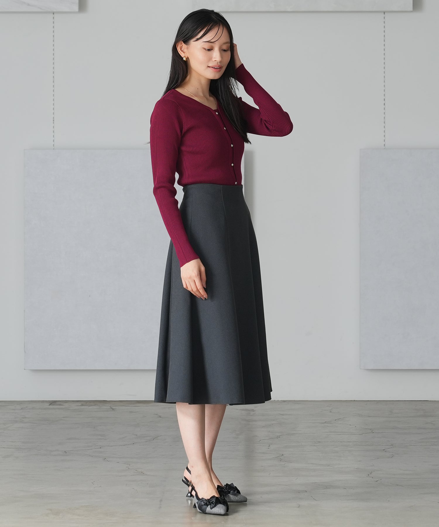 チャコール　model:165cm  着用サイズ：M