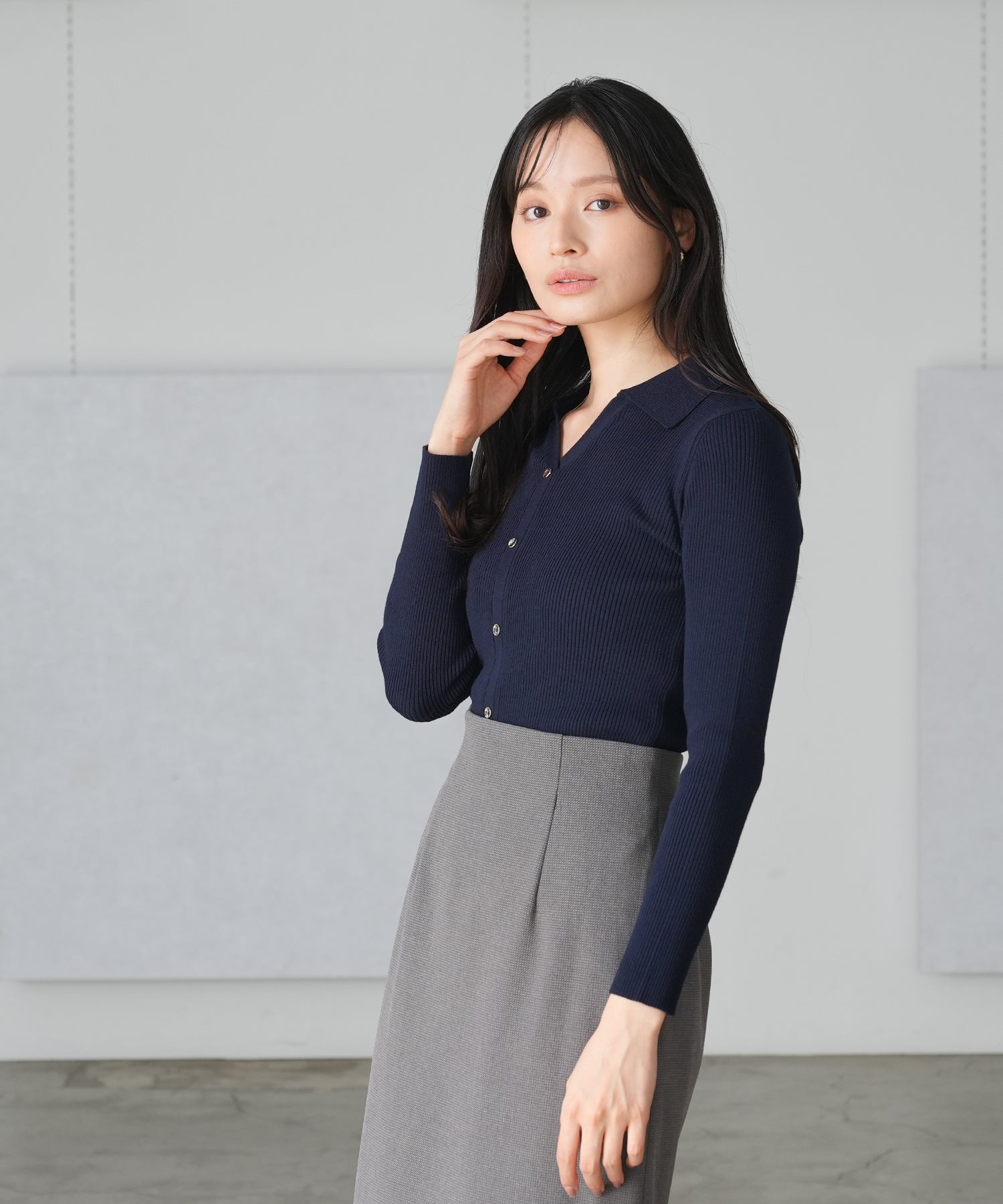 ネイビー　model：165　着用サイズ：M