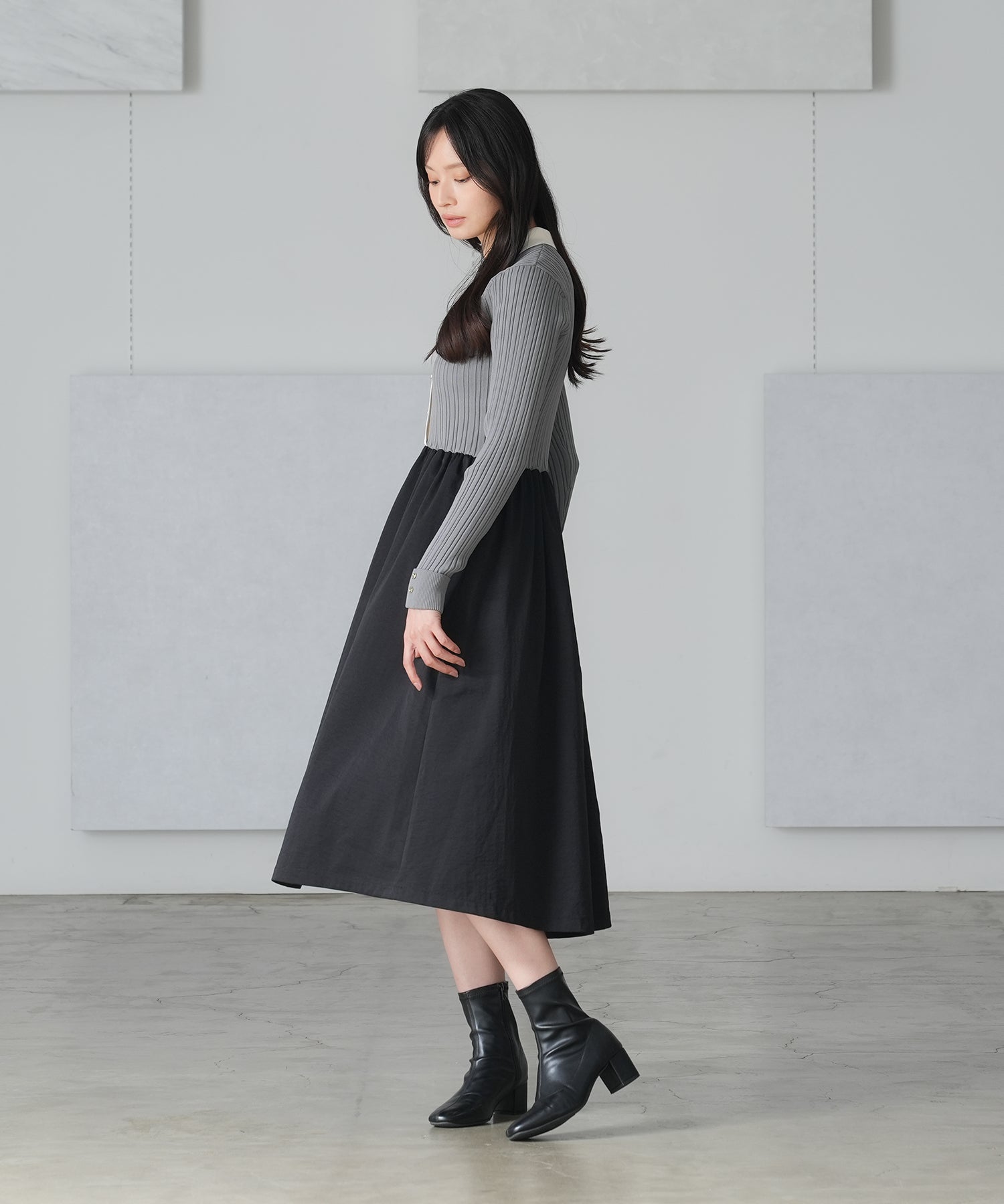 ライトグレー　model：165　着用サイズ：M