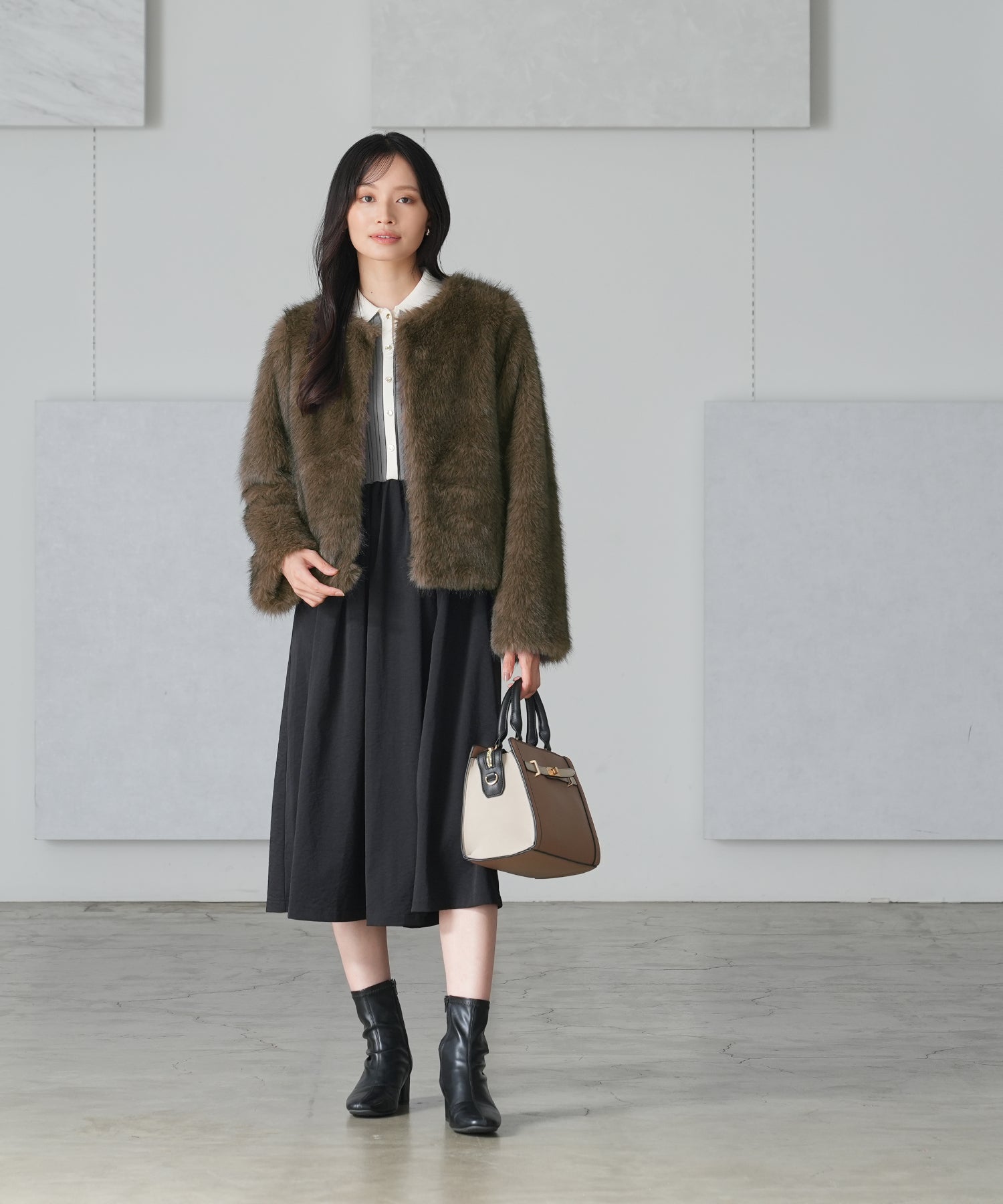 ノーカラーファージャケット