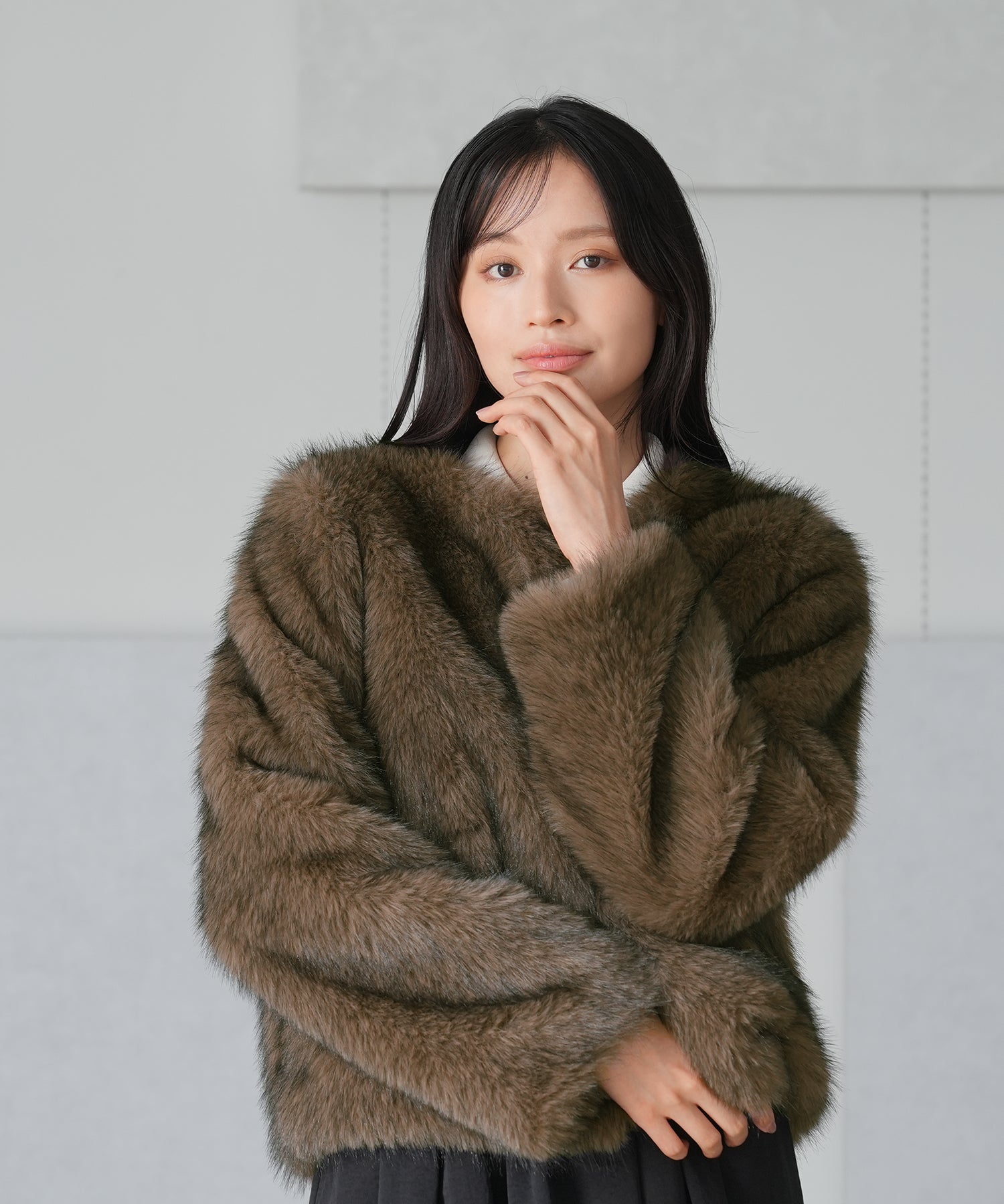 ブラウン　model：165　着用サイズ：M