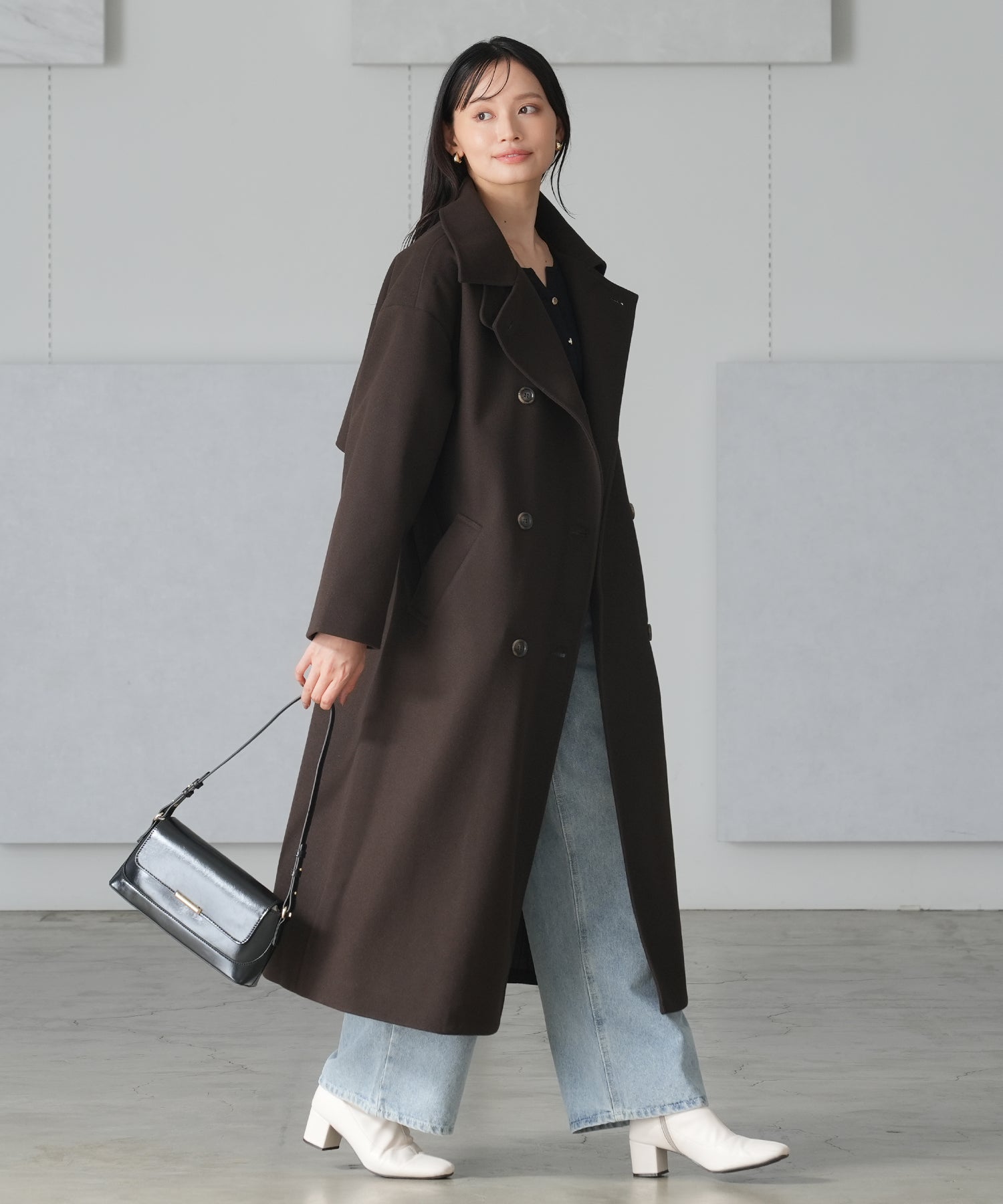 スタンド2wayニットモッサウィンタートレンチコート