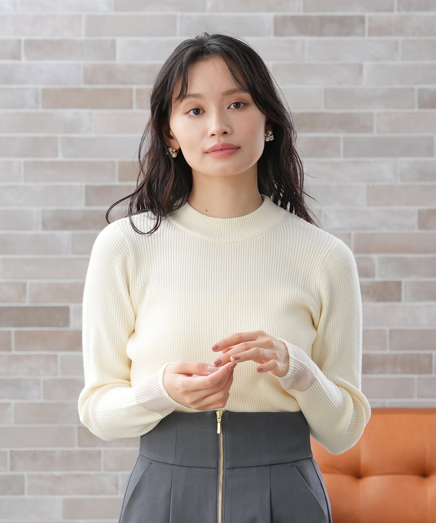 アイボリー　model：165　着用サイズ：M