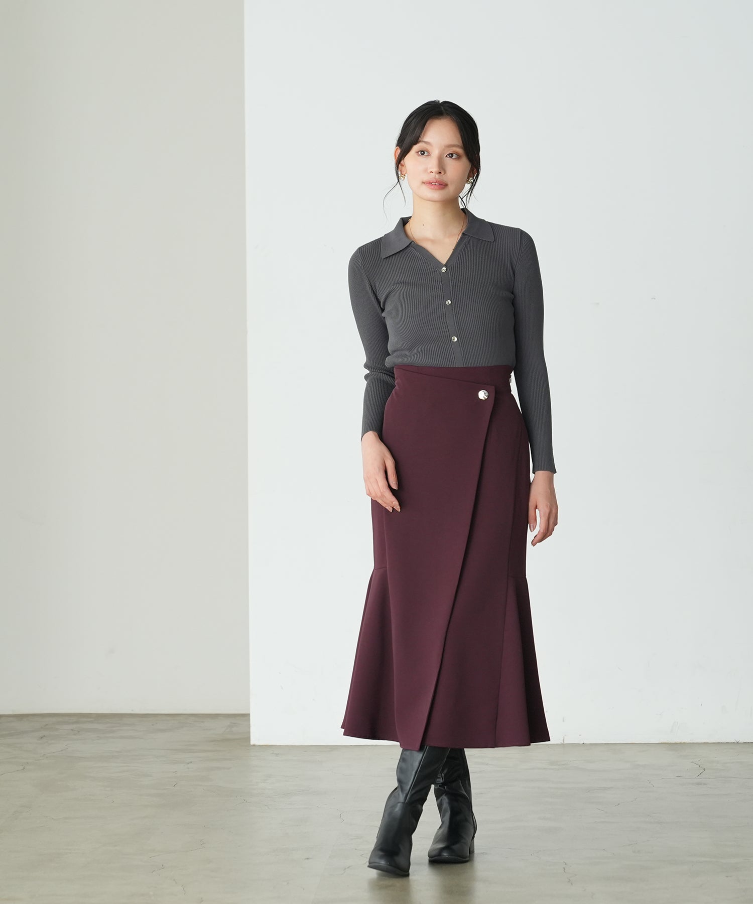 チャコール　model：165　着用サイズ：M