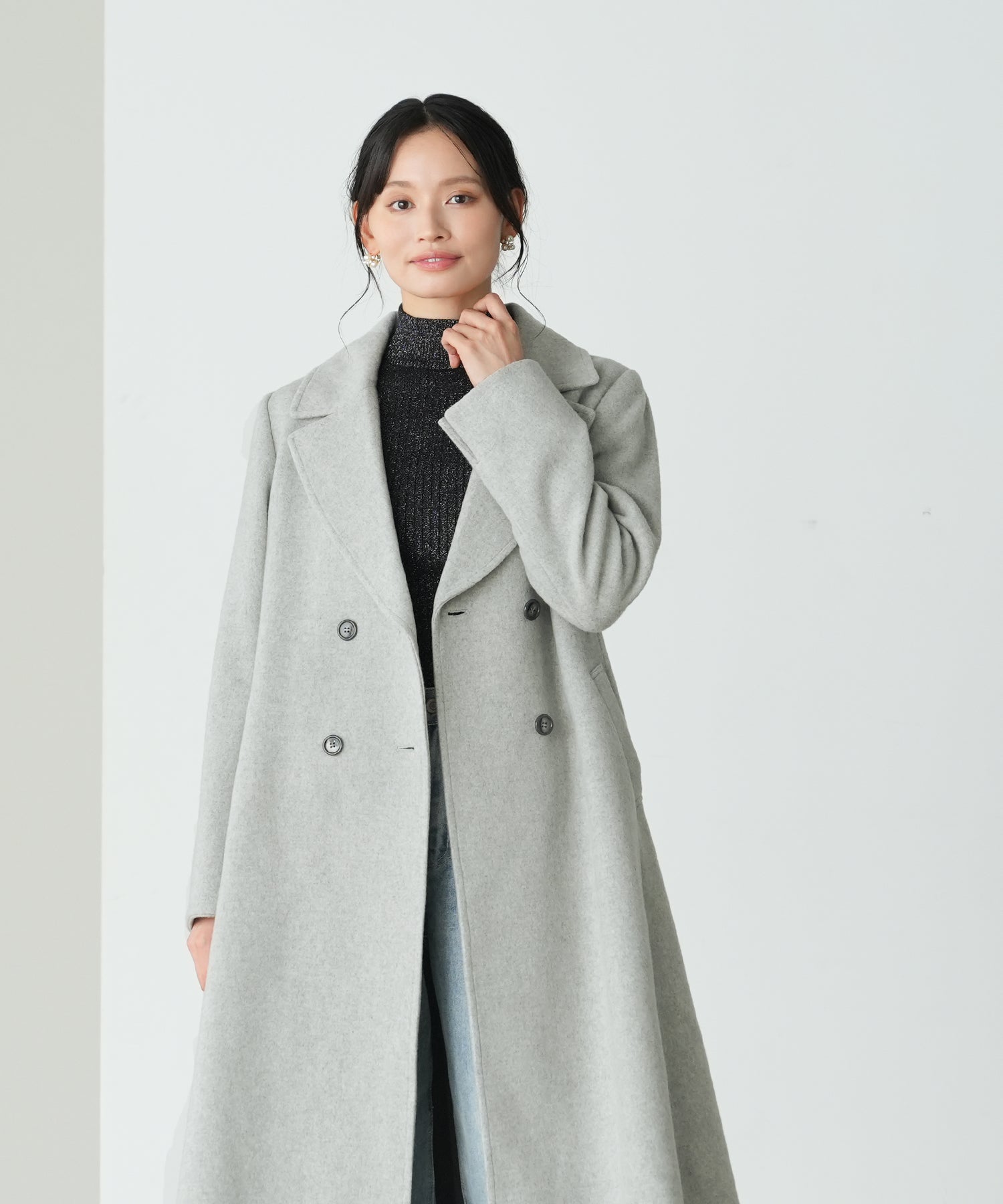 ライトグレー　model：165　着用サイズ：M