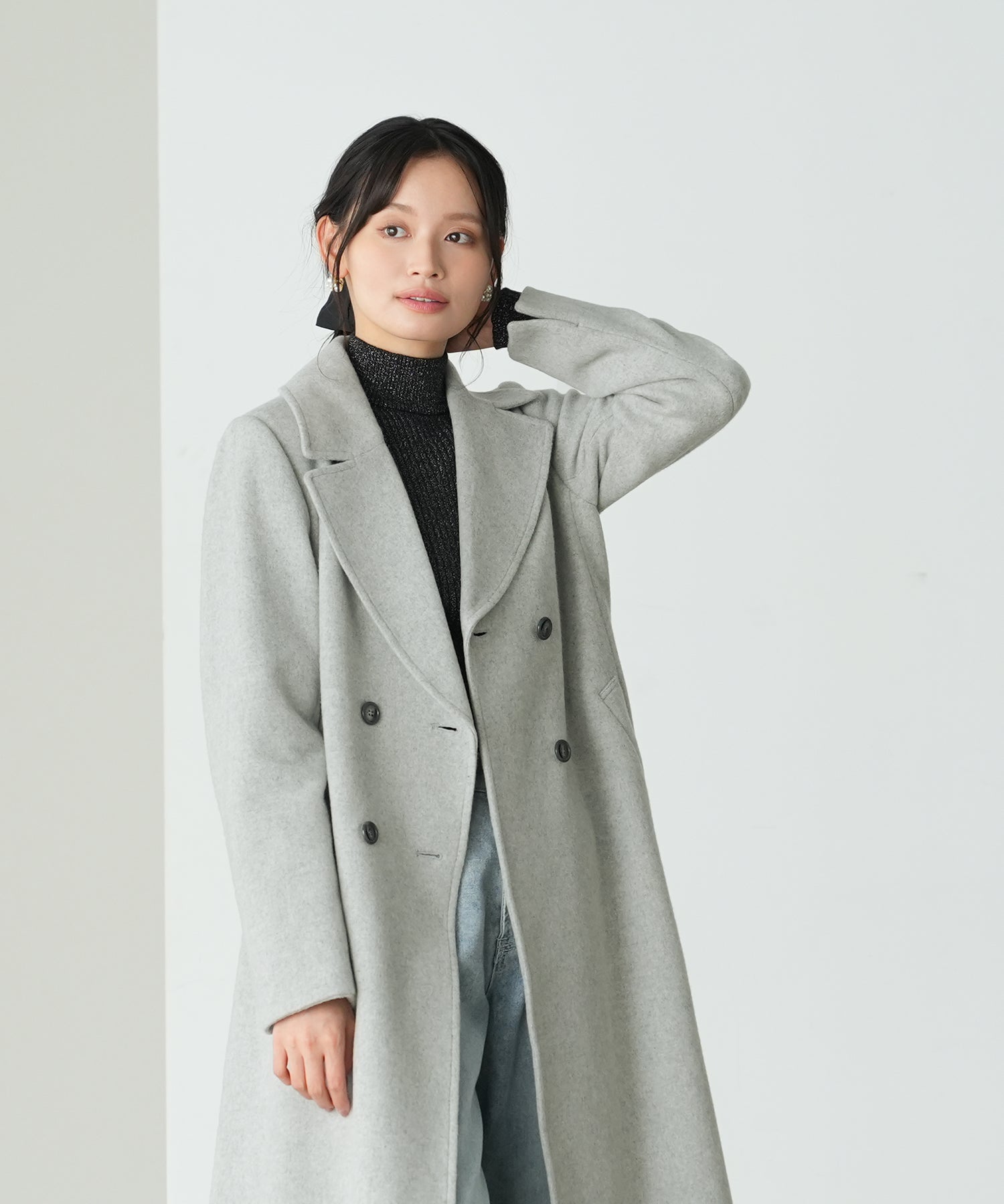 ライトグレー　model：165　着用サイズ：M