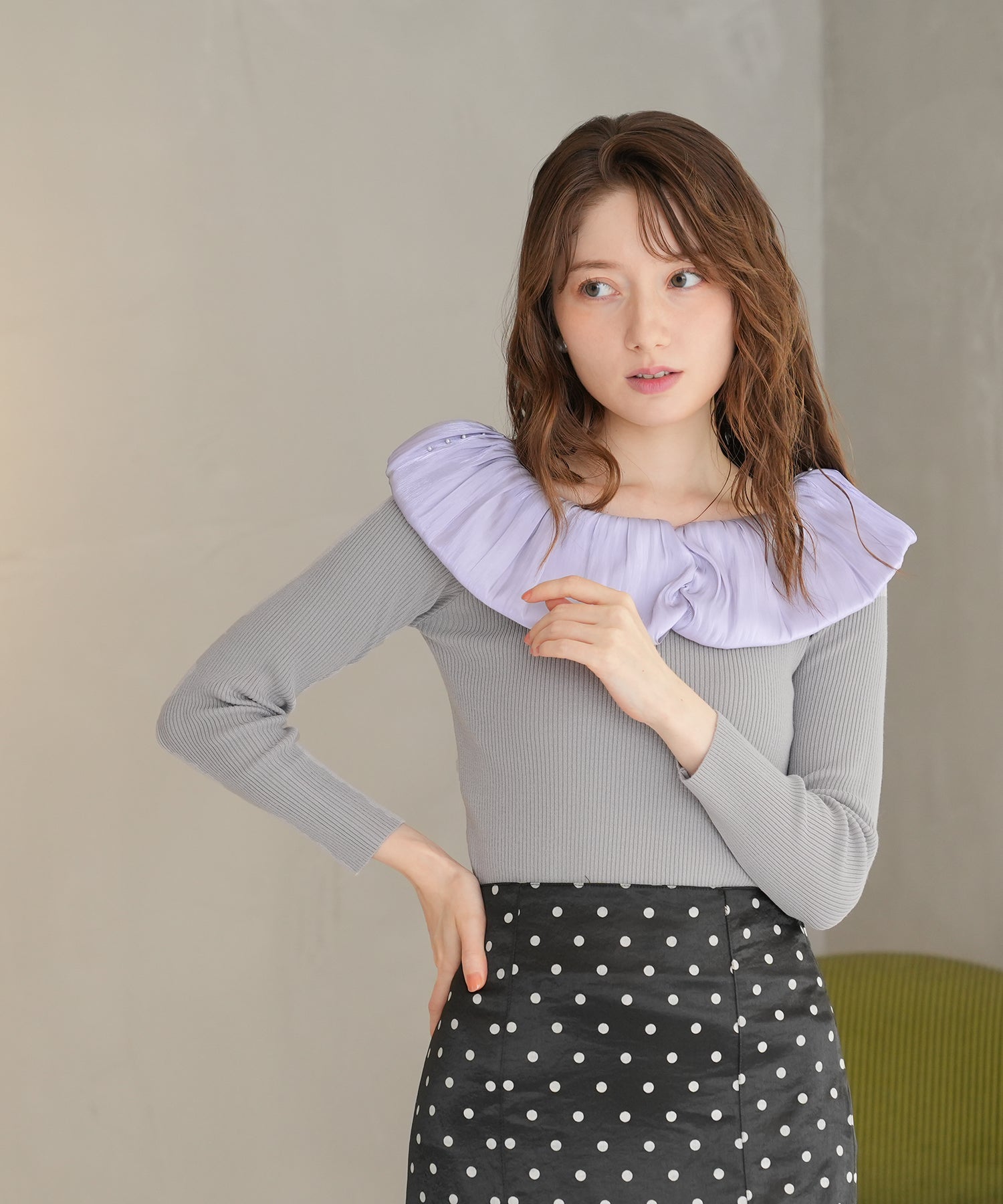 ライトグレー　model：163　着用サイズ：M