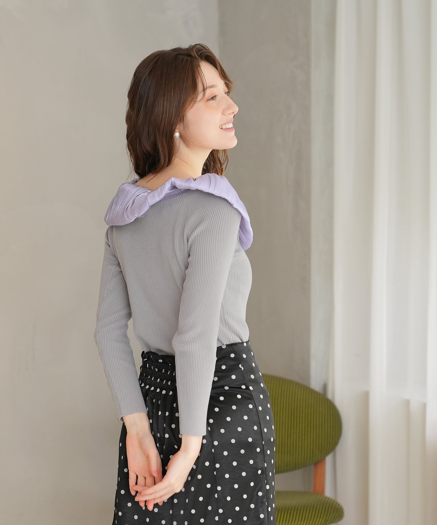 ライトグレー　model：163　着用サイズ：M