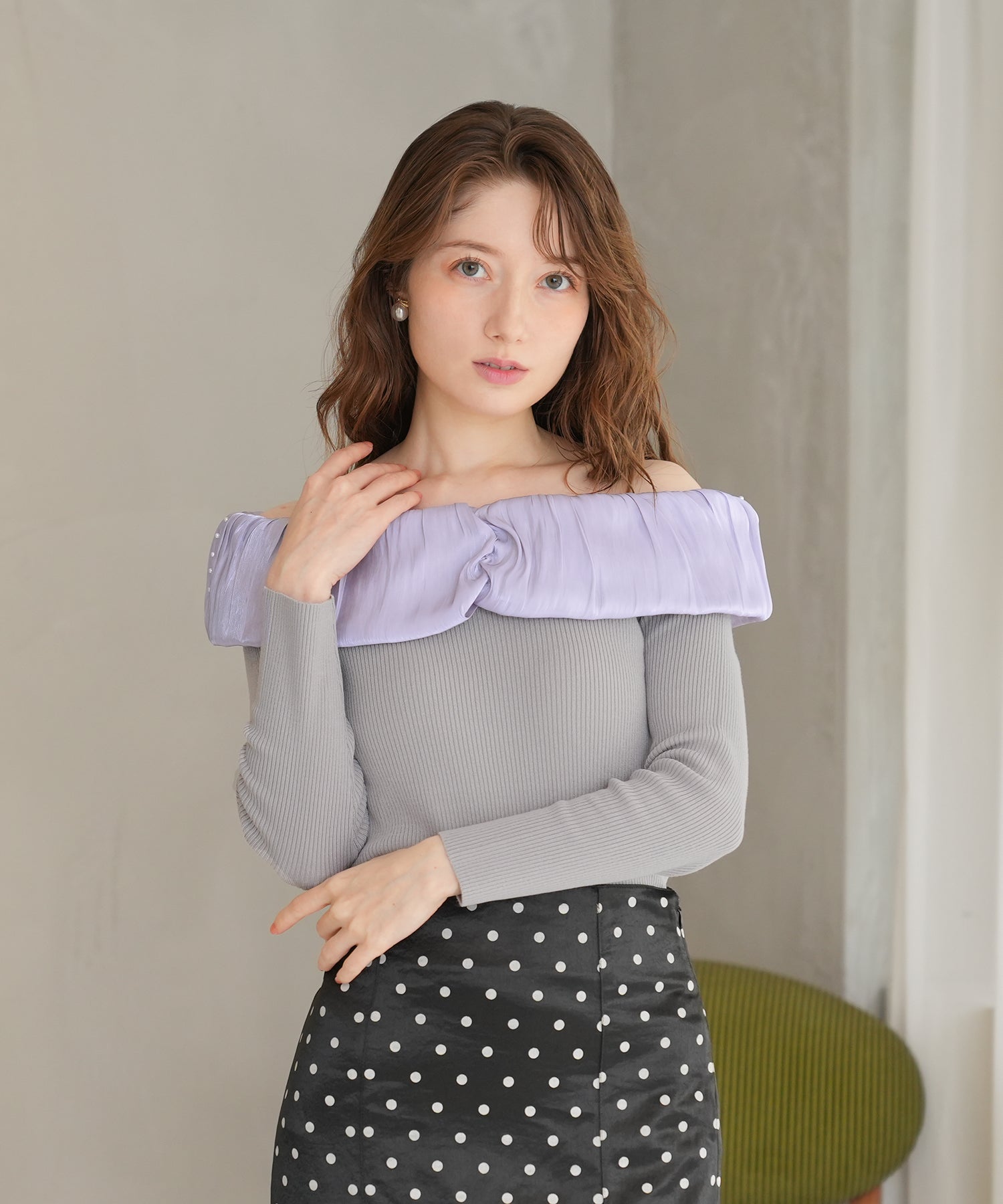 ライトグレー　model：163　着用サイズ：M