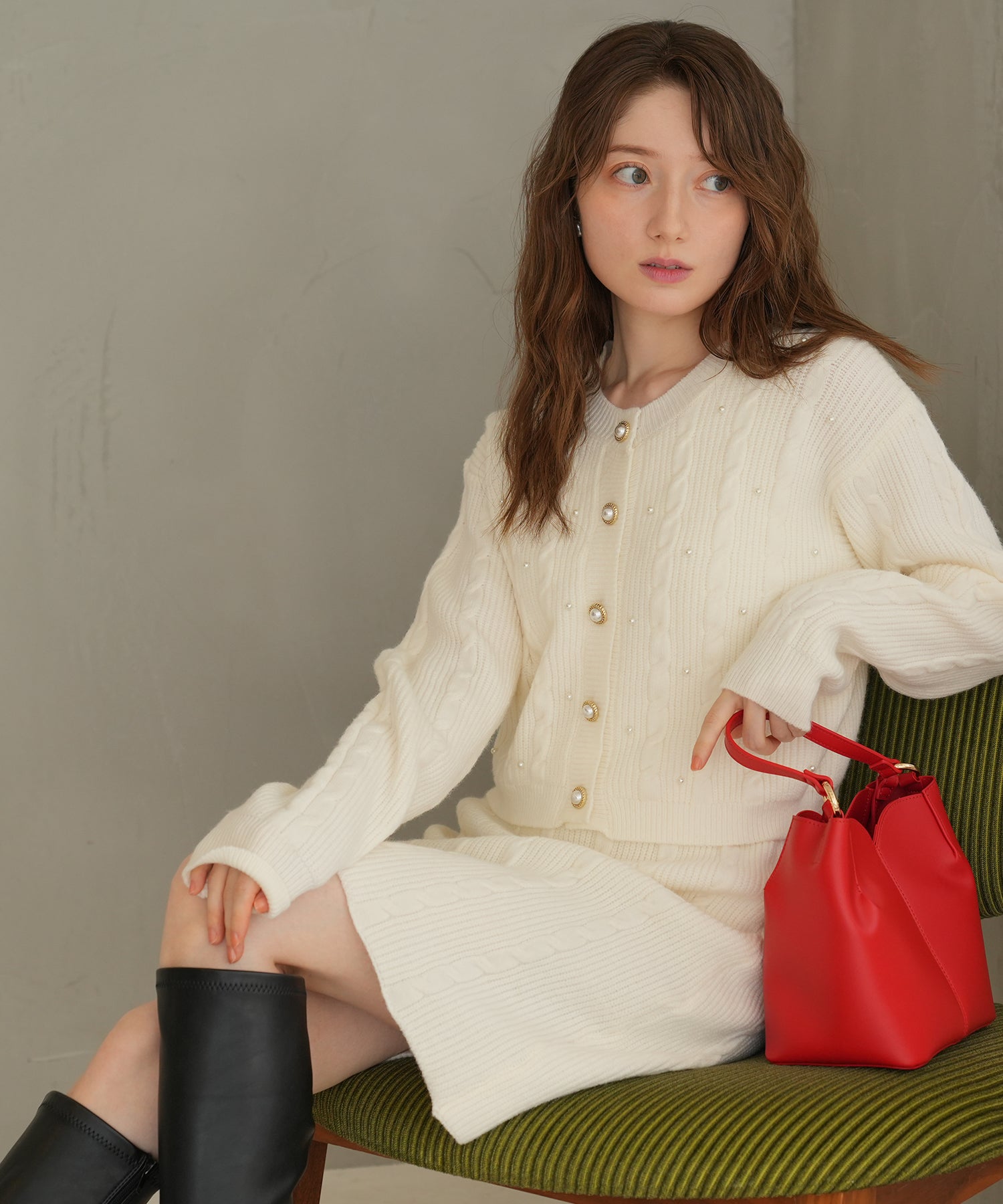 アイボリー　model：163　着用サイズ：M