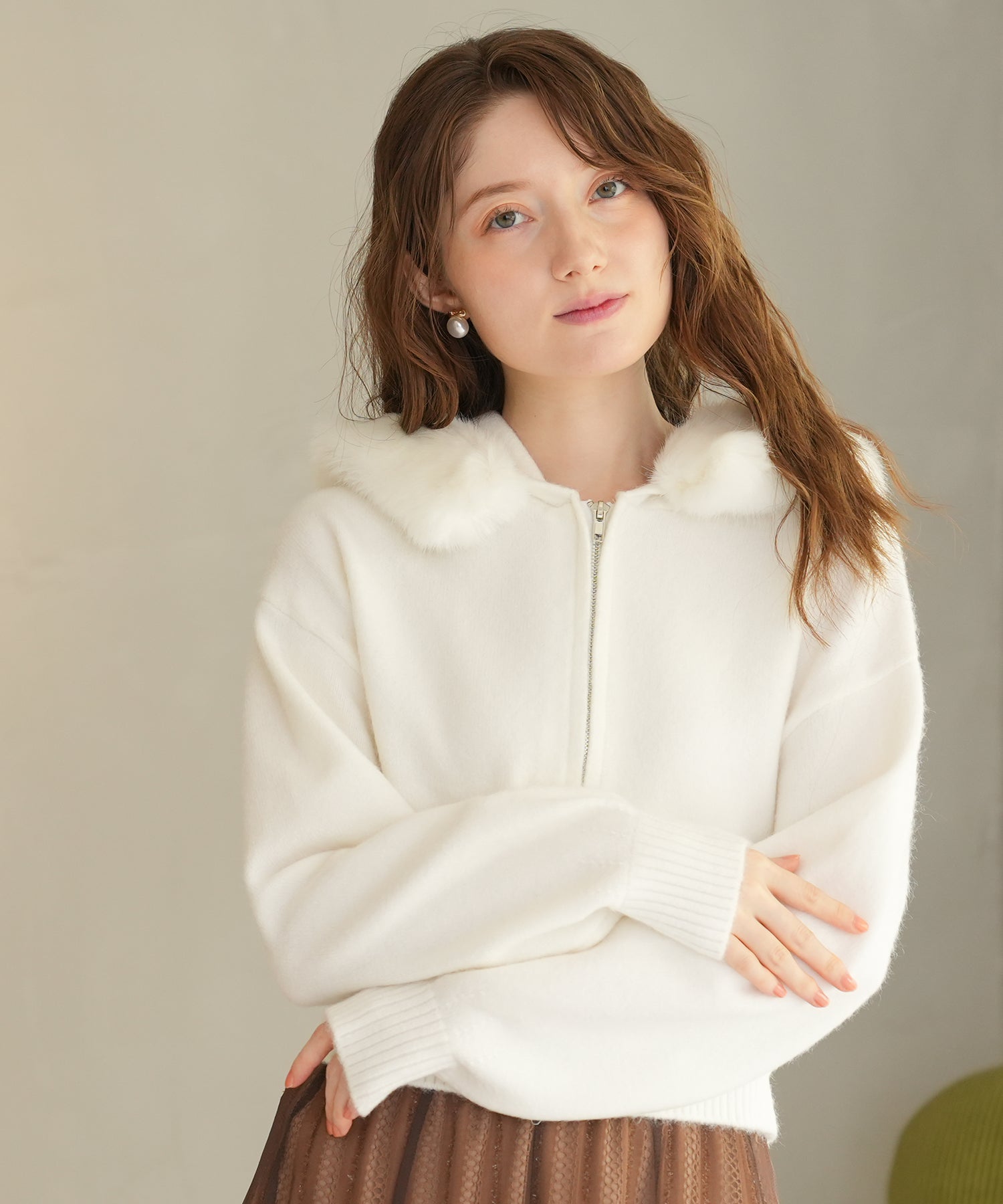 ホワイト　model：163　着用サイズ：M