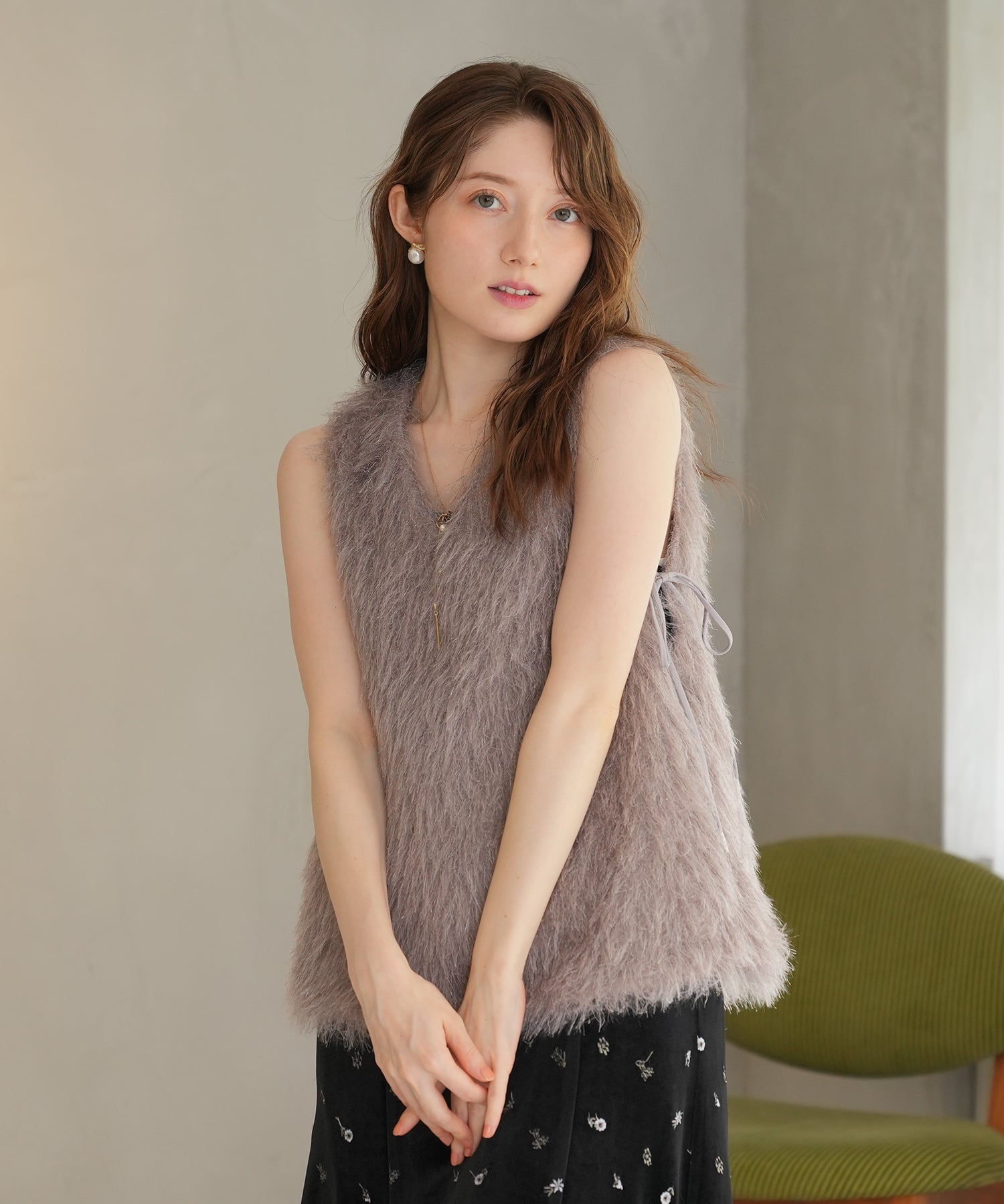 ピンクベージュ　model：163　着用サイズ：Ｍ
