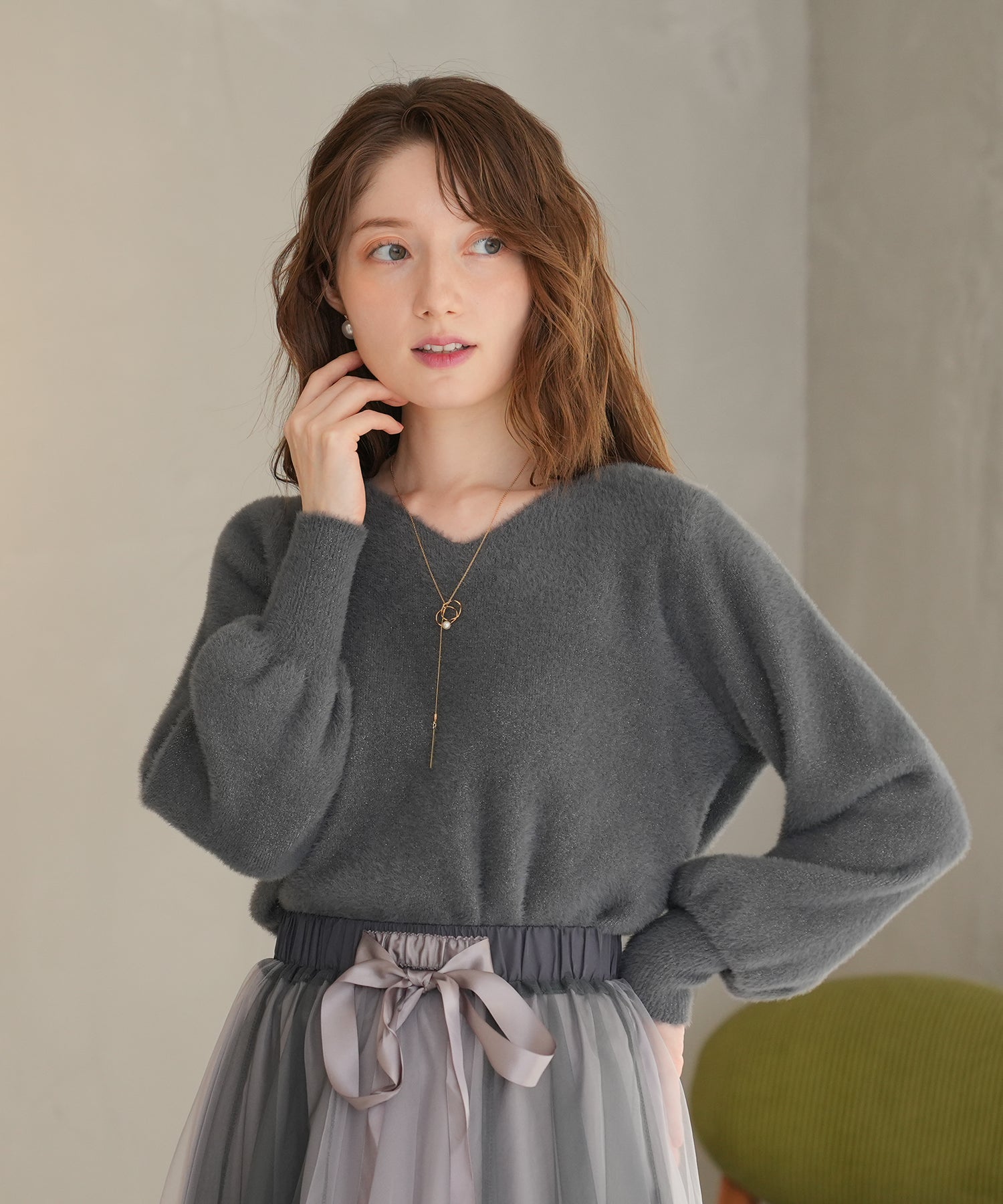 チャコール　model：163　着用サイズ：M