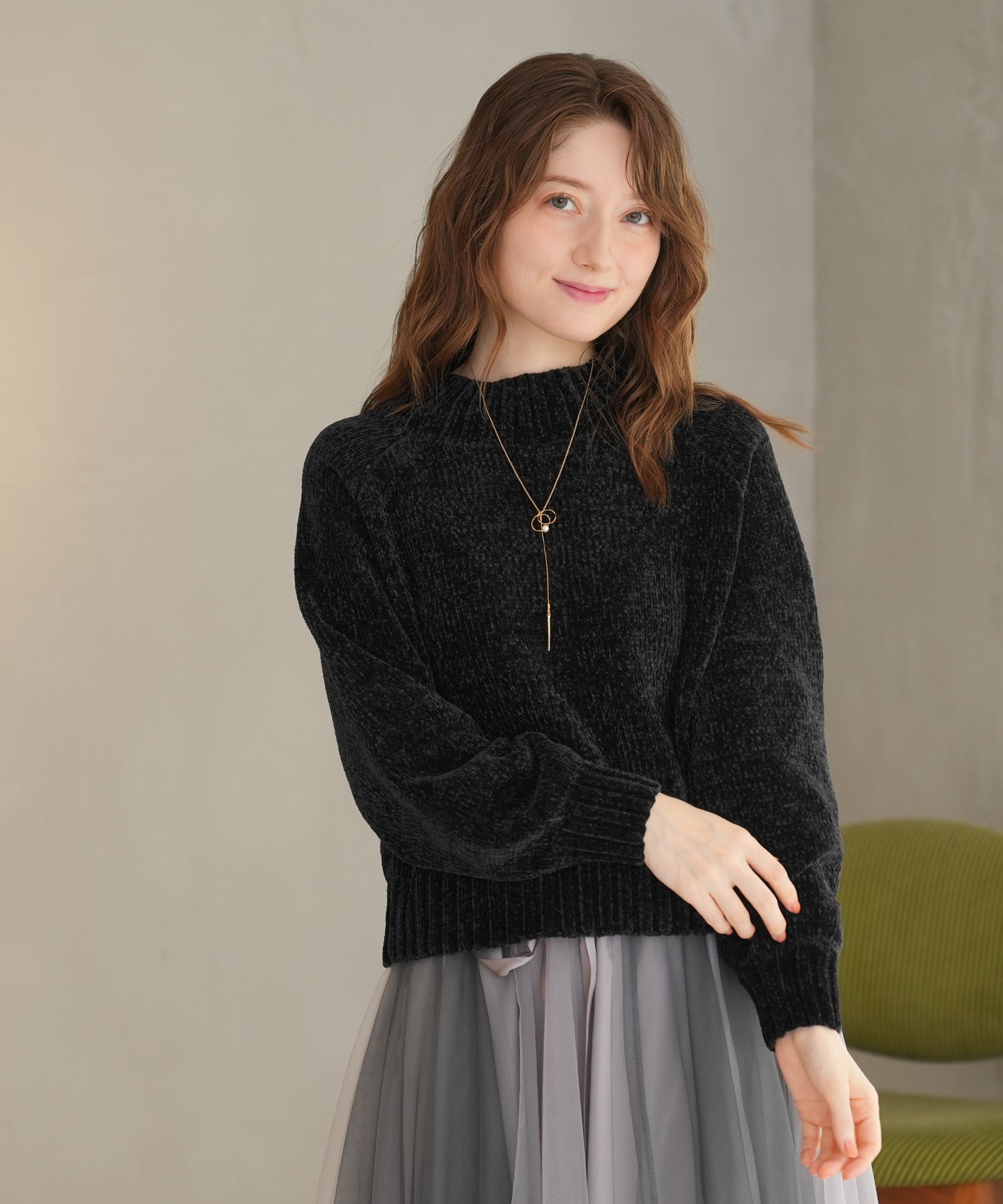 Black Friday限定】ベロアモールボートニット