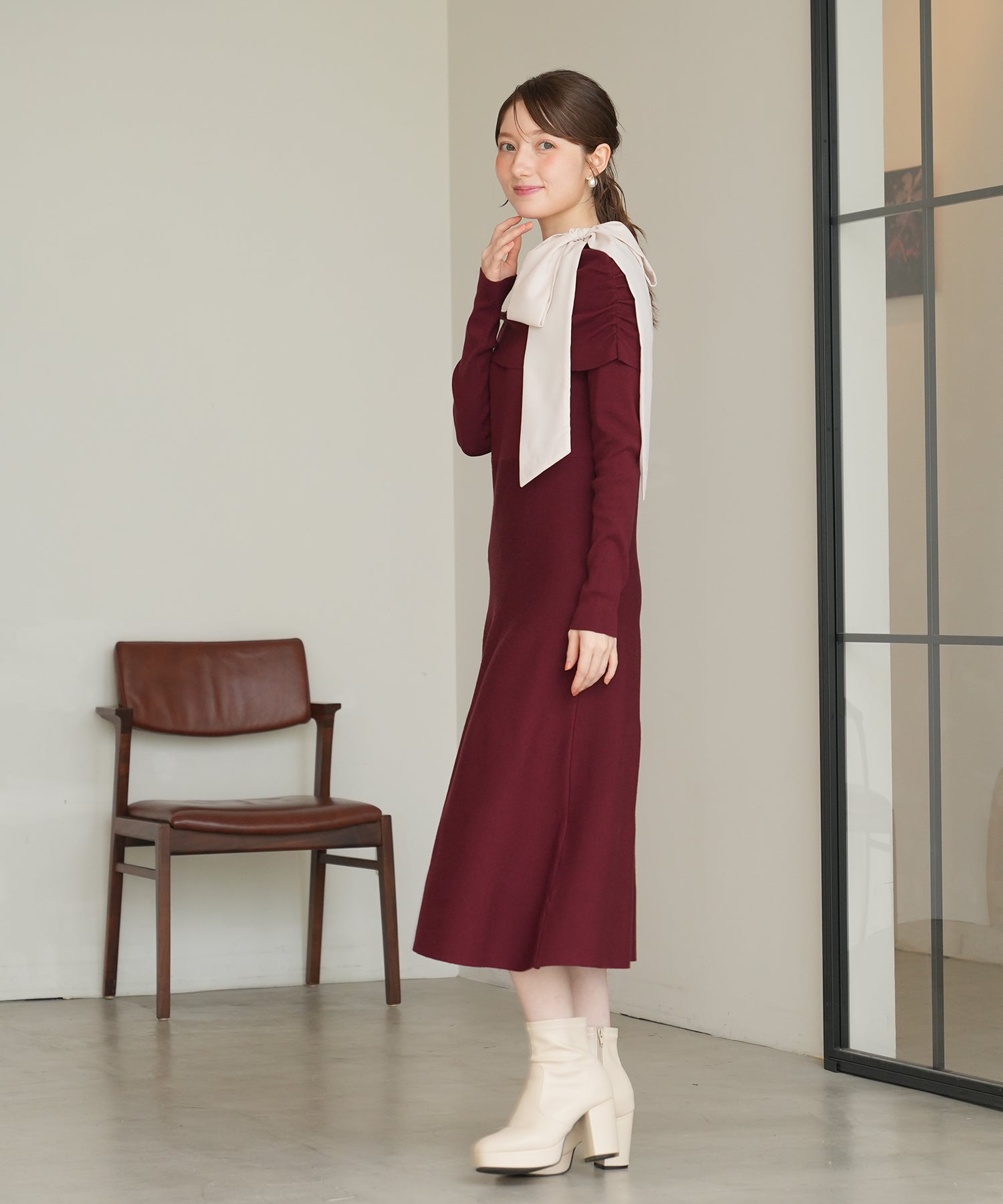 ワイン　model:163　着用サイズ：M