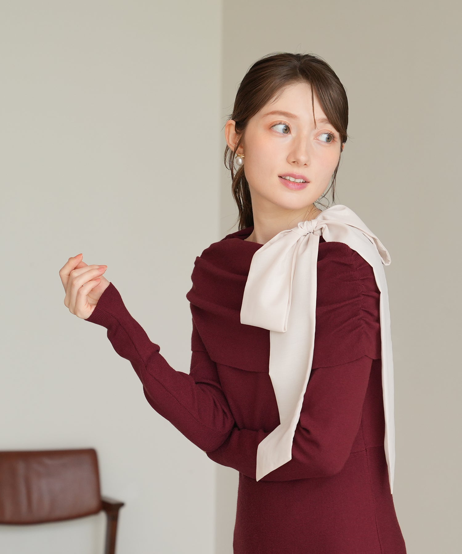 ワイン　model:163　着用サイズ：M