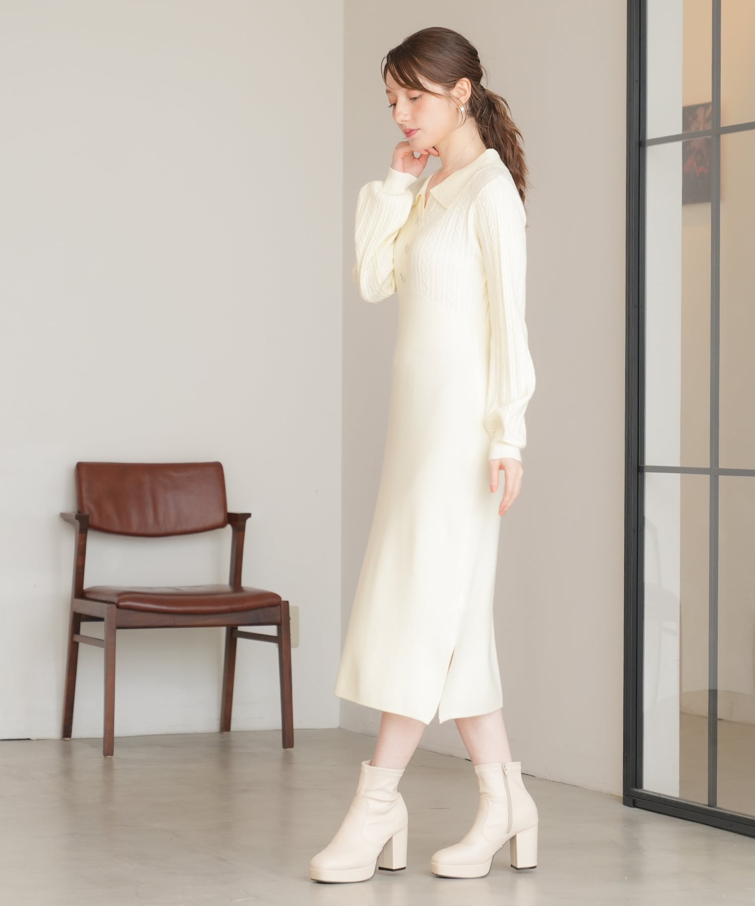 ホワイト　model:163cm  着用サイズ：M