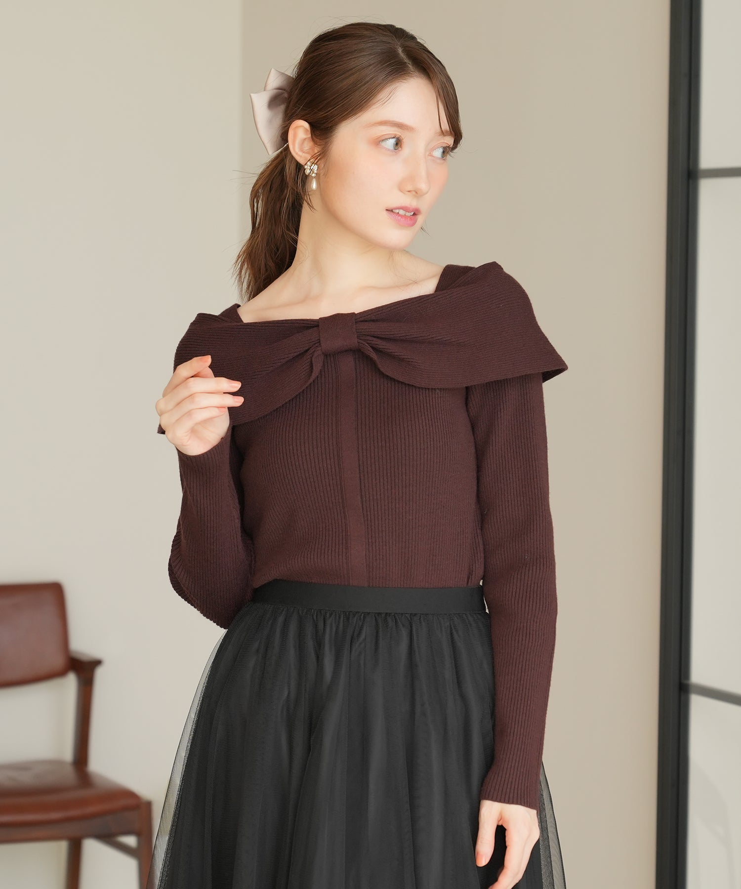 ブラウン　model：163　着用サイズ：M