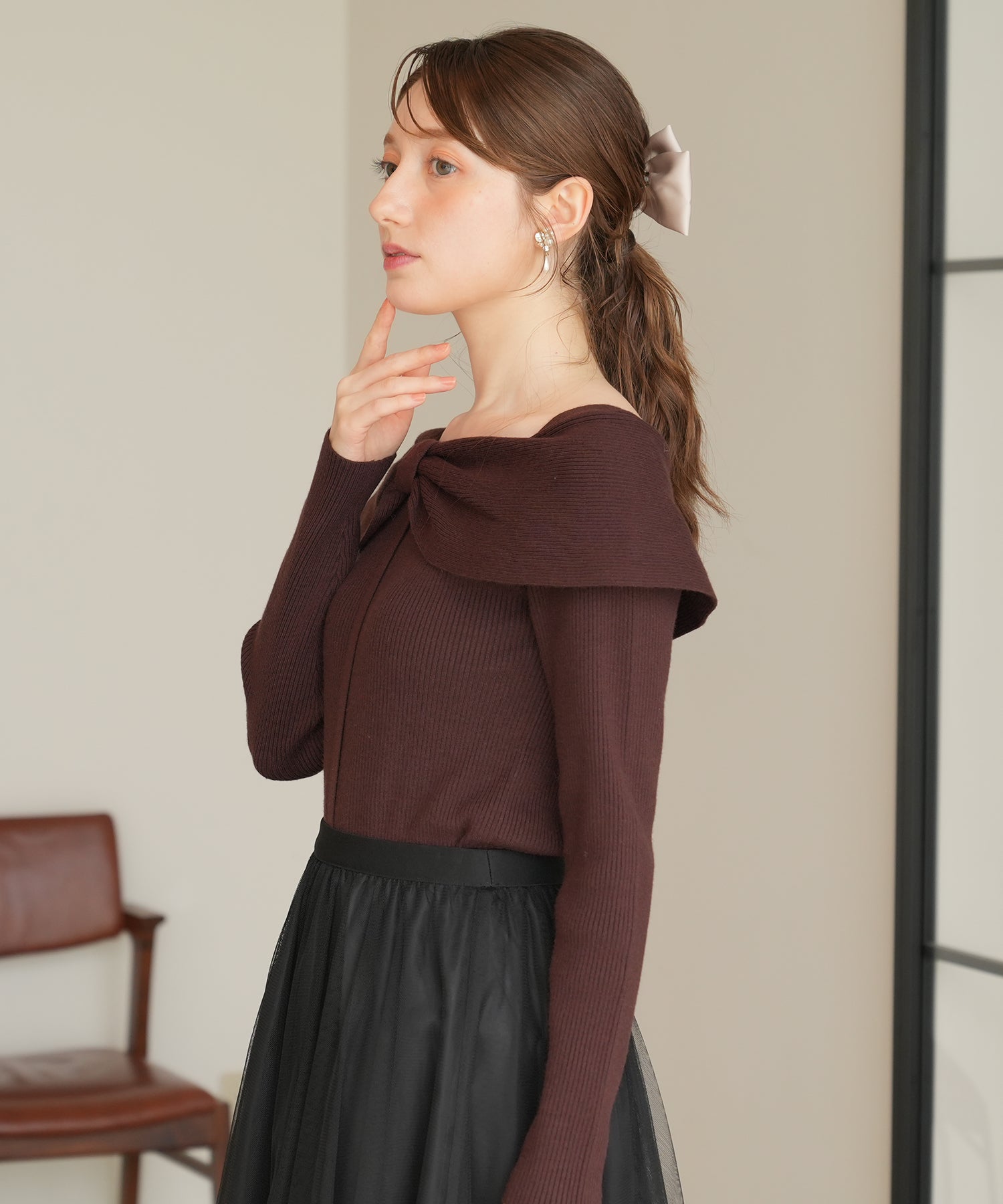 ブラウン　model：163　着用サイズ：M