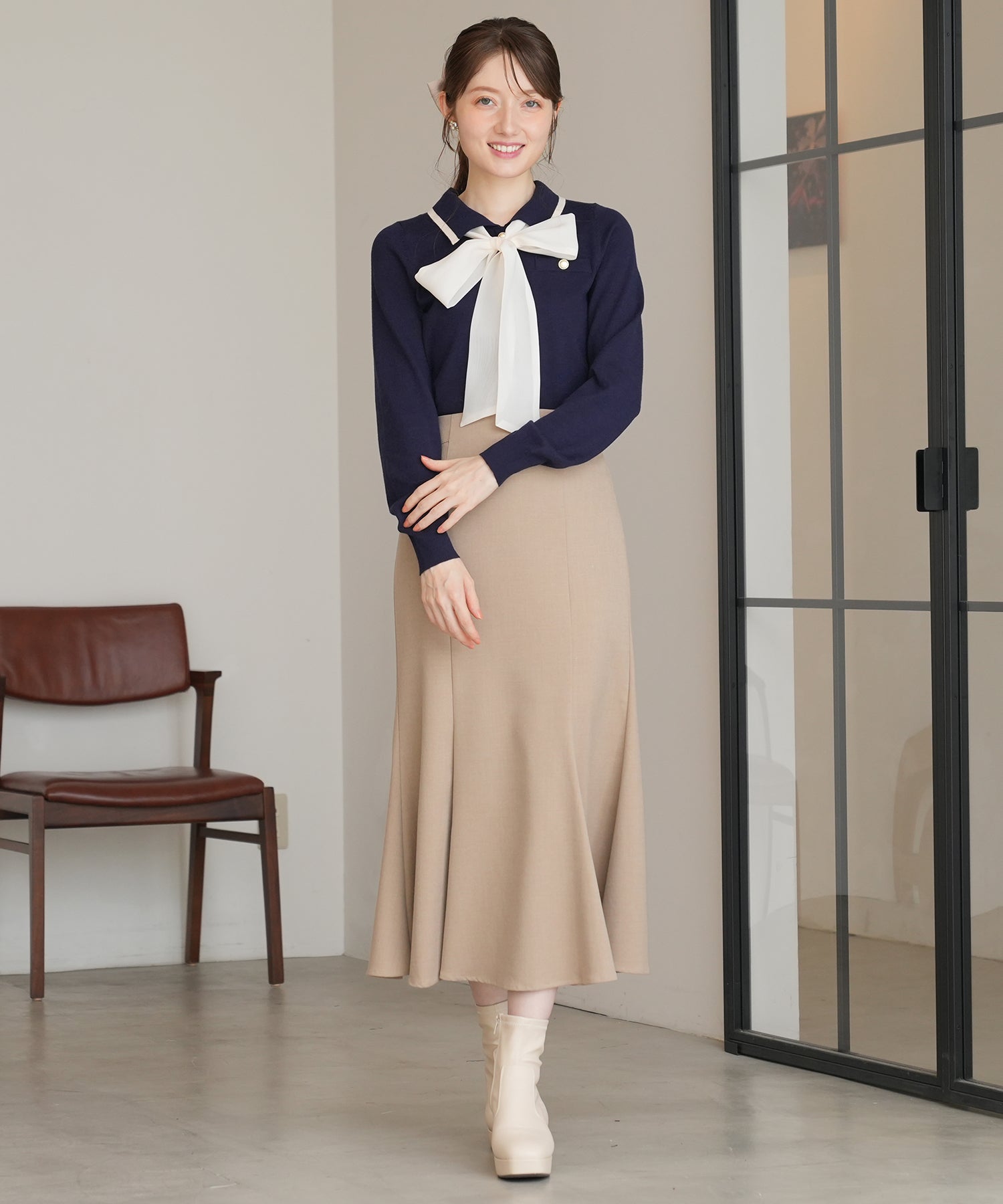 ネイビー　model:163cm  着用サイズ：M