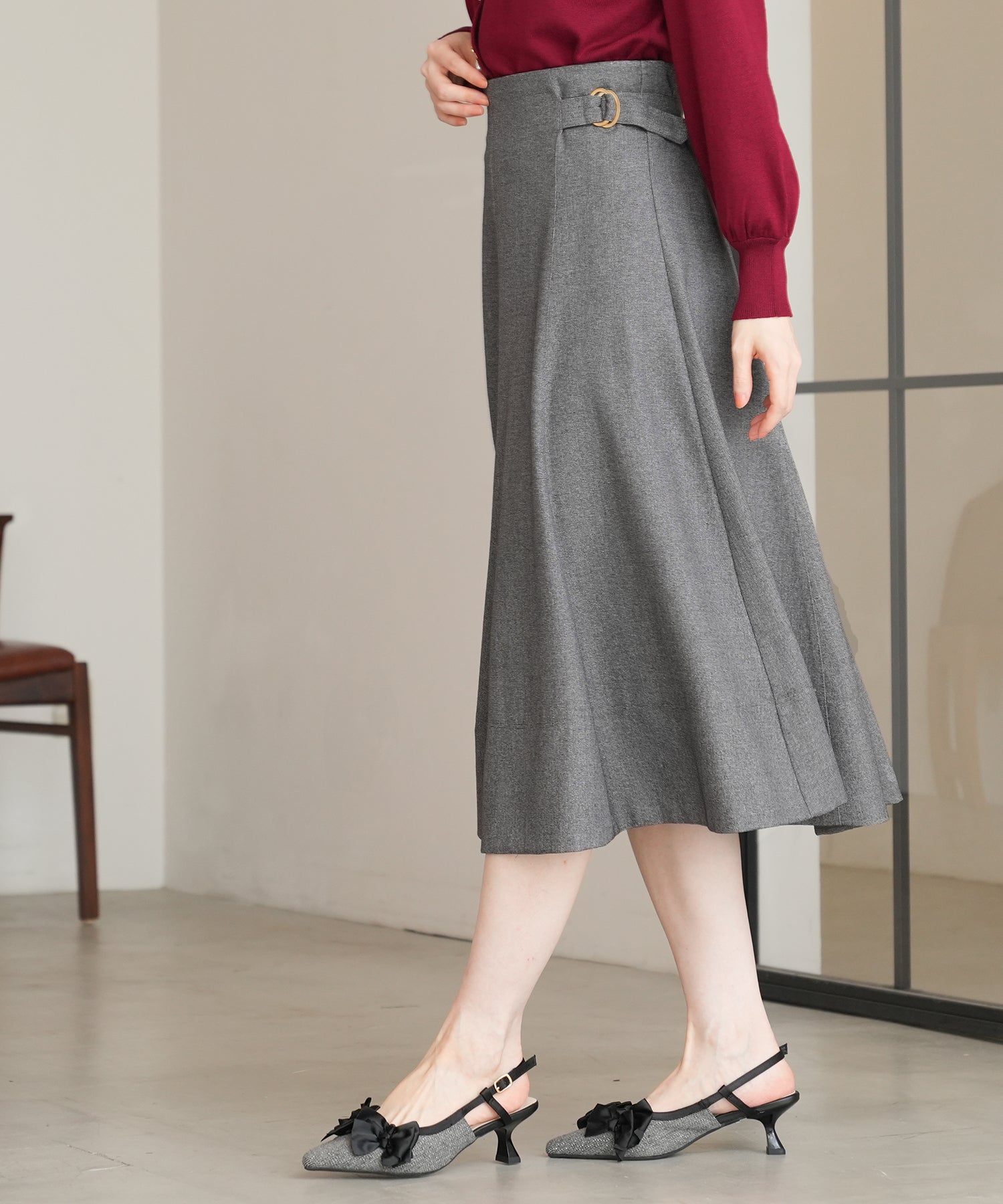 ミディアムグレー　MODEL:163　着用サイズ：M