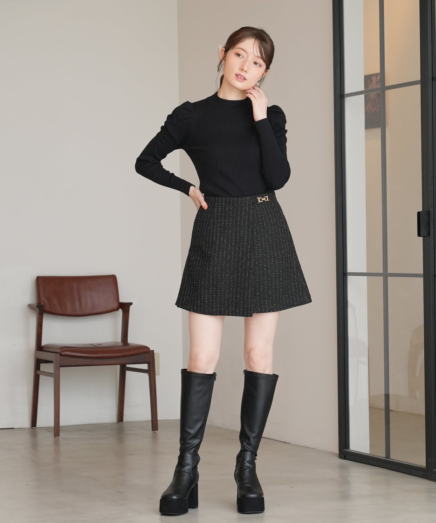 ブラック　model：163　着用サイズ：M