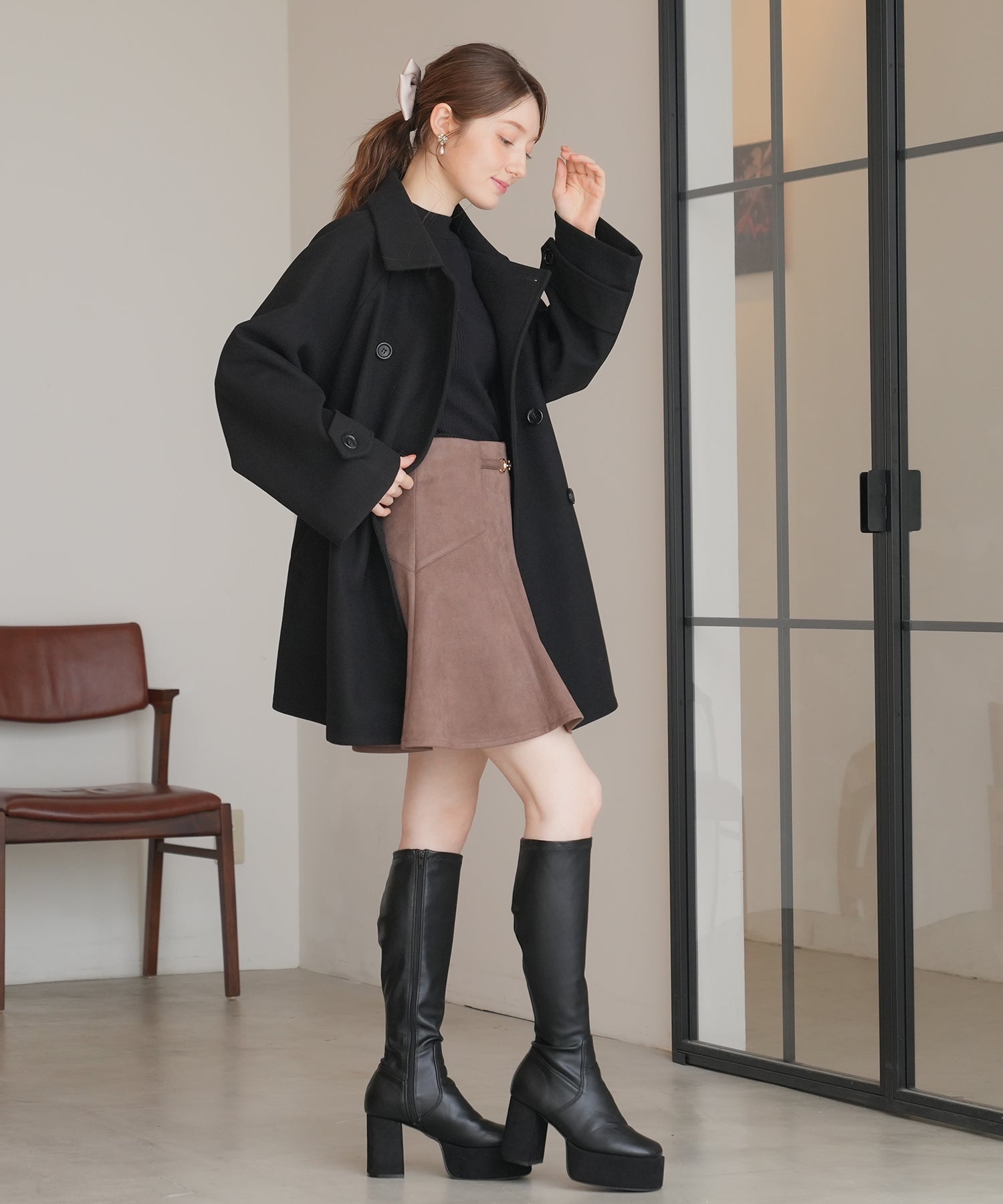 ブラック　model：163㎝　着用サイズ：M