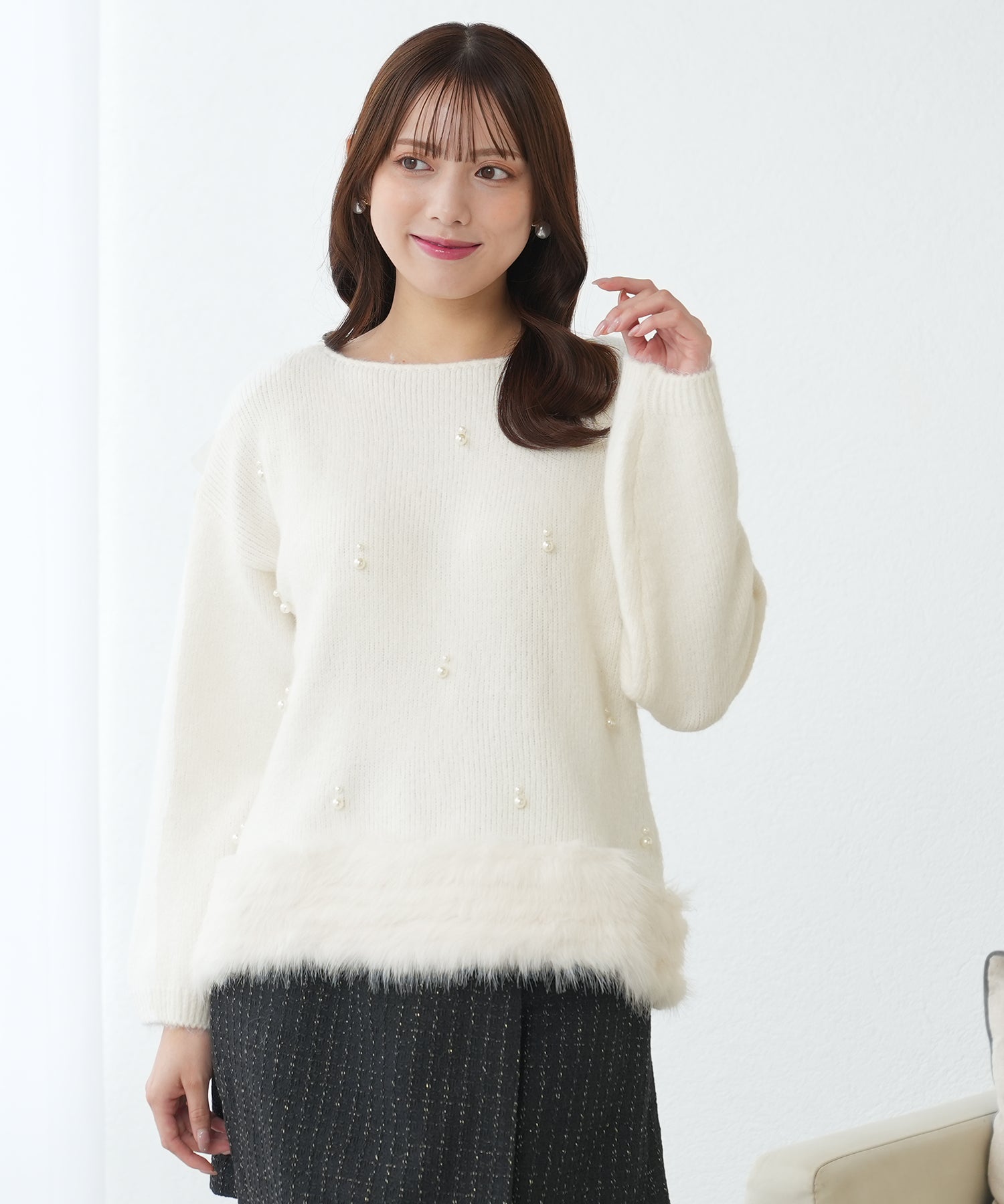 アイボリー　model:164cm  着用サイズ：M