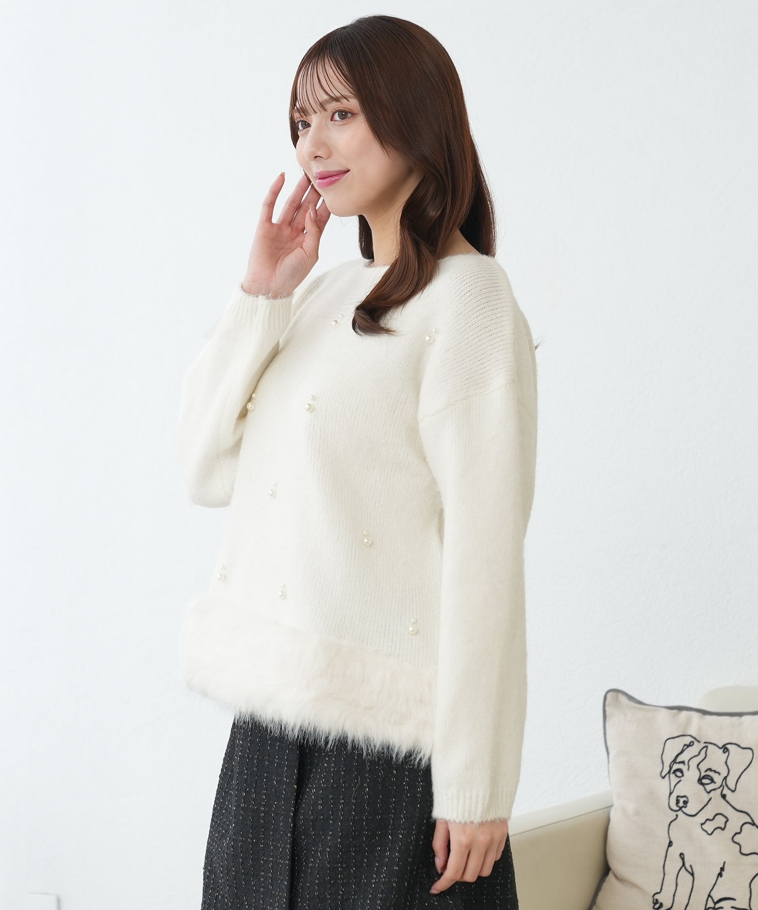 アイボリー　model:164cm  着用サイズ：M