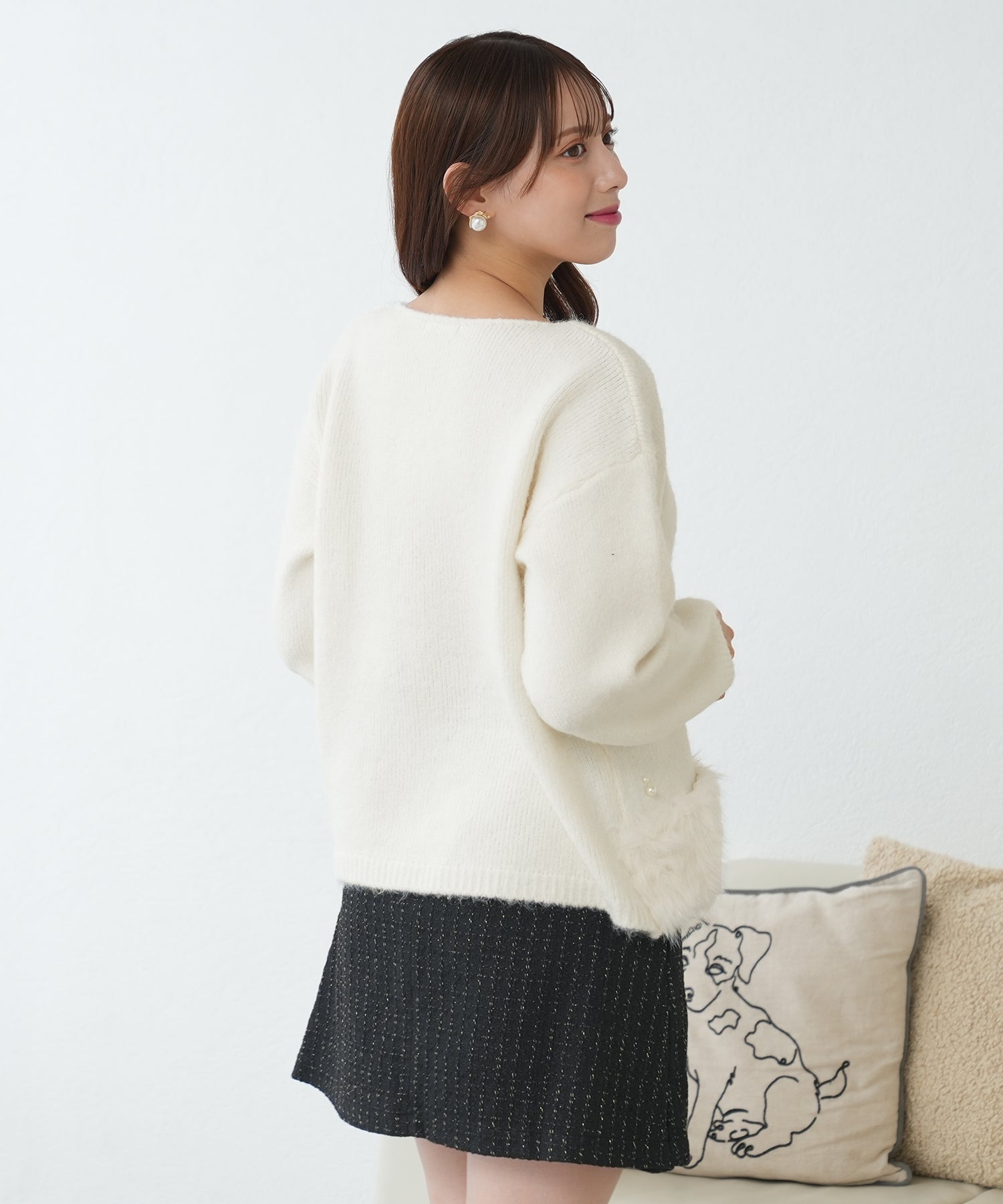 アイボリー　model:164cm  着用サイズ：M