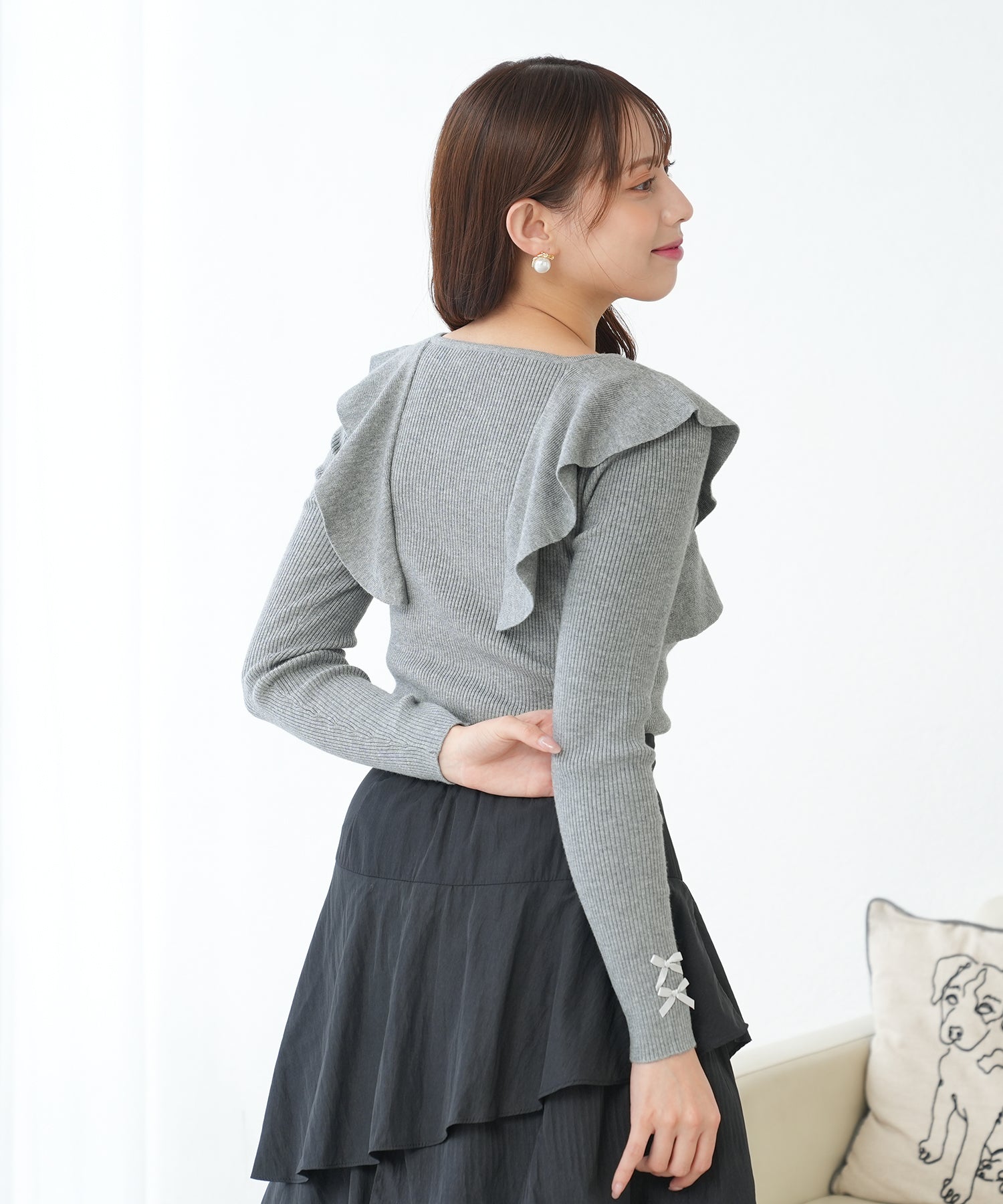 ライトグレー　model：164　着用サイズ：M