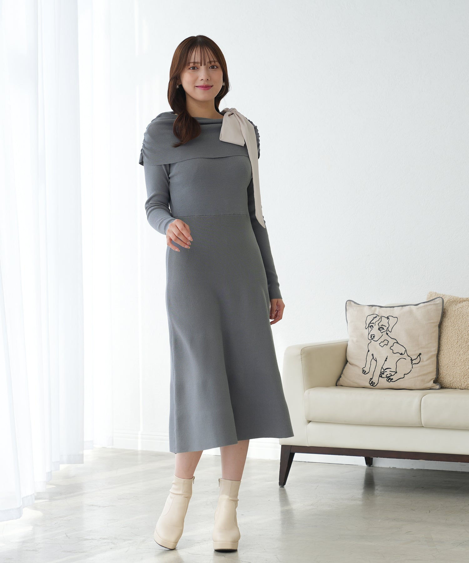 チャコール　model:164　着用サイズ：M