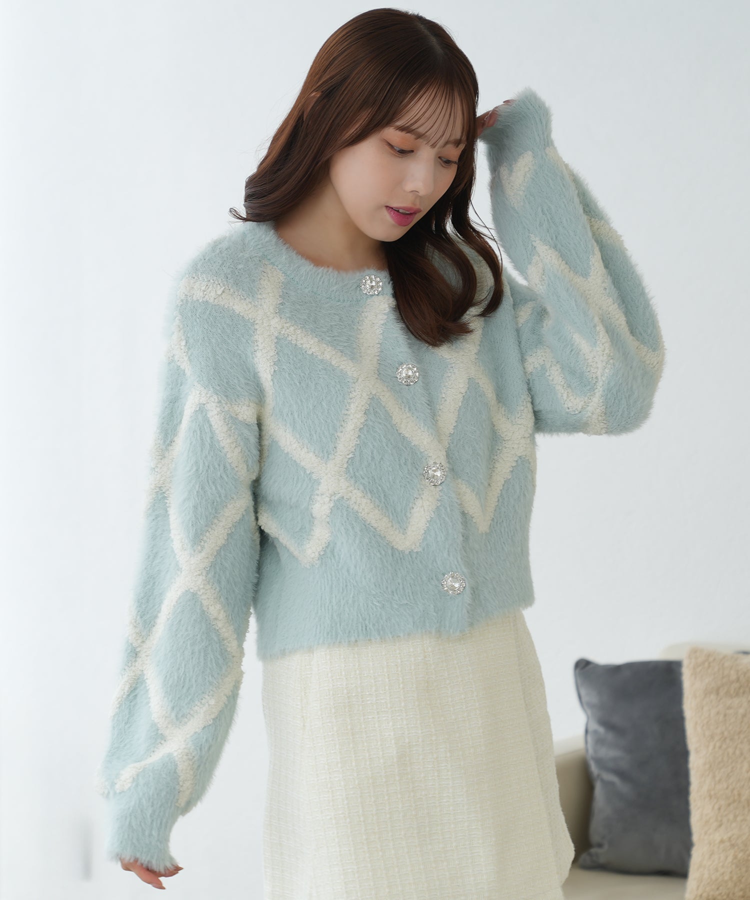 ブルー　model；164　着用サイズ：M